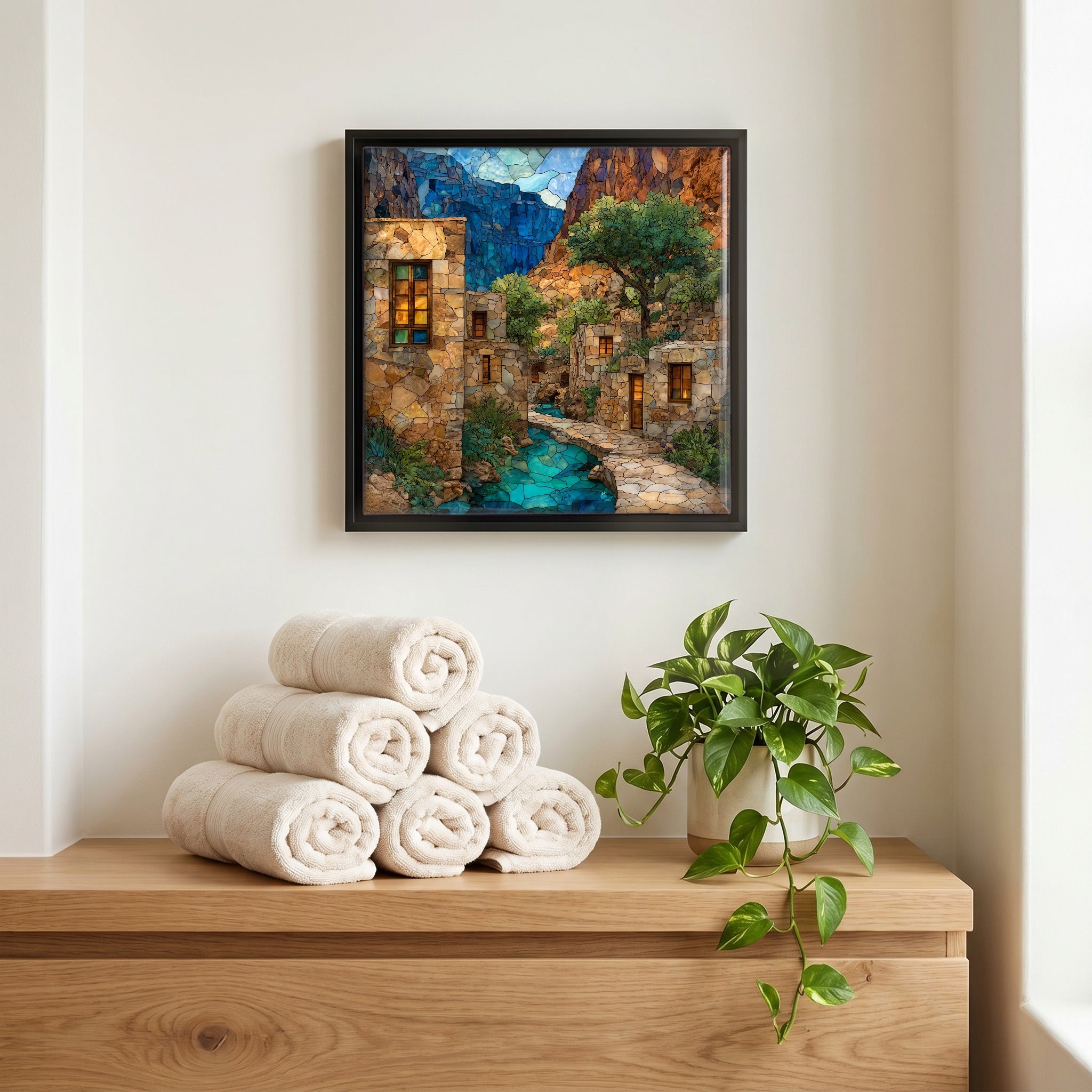 A quiet corner of the bath.