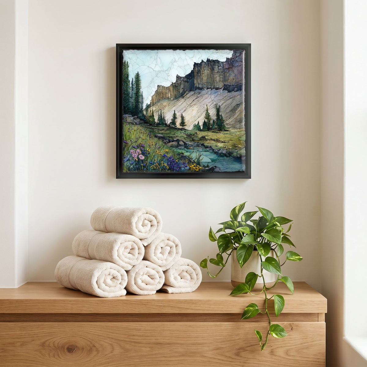 A quiet corner of the bath.