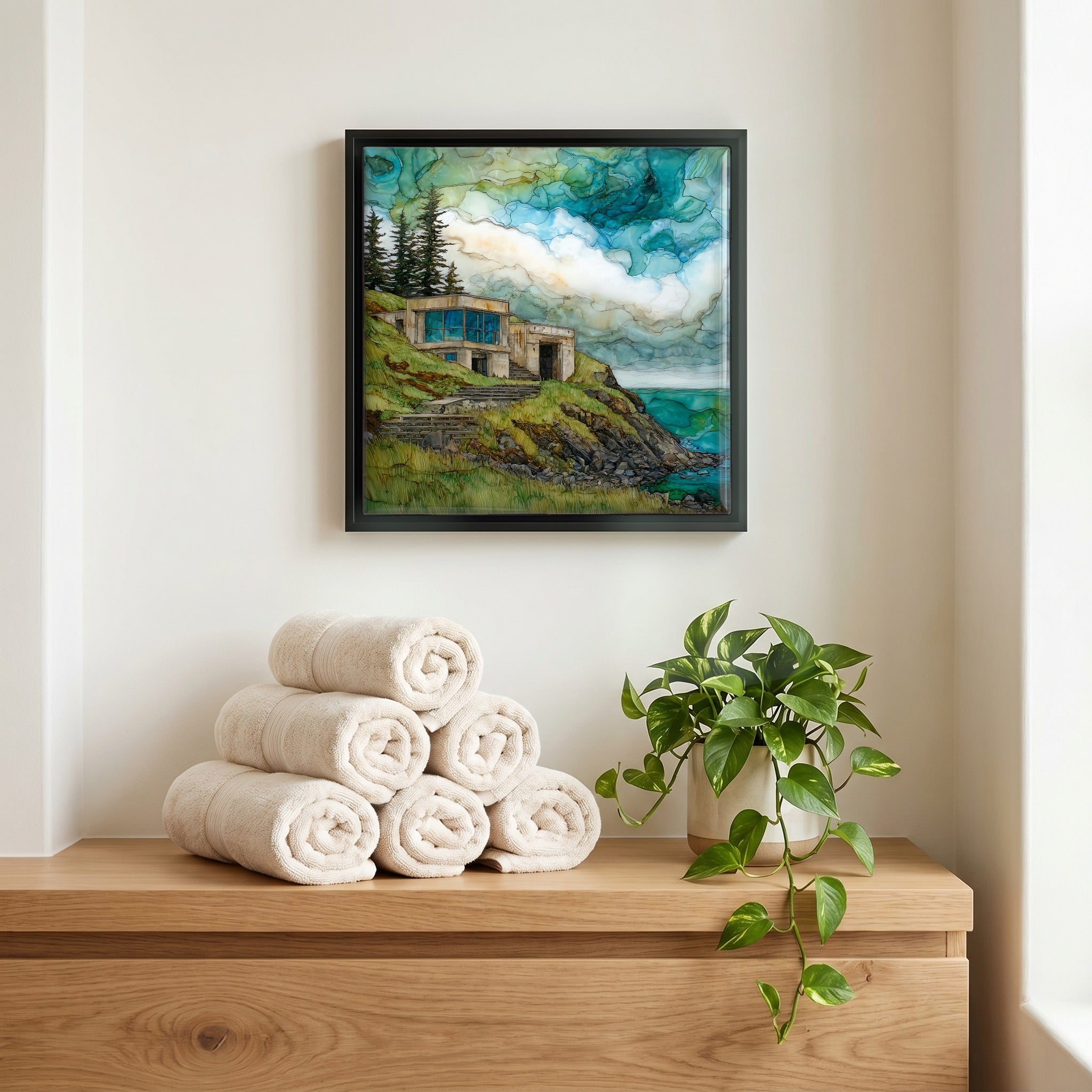 A quiet corner of the bath.