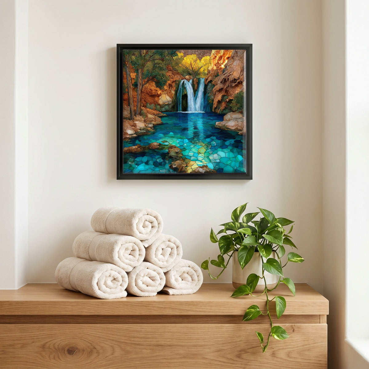 A quiet corner of the bath.