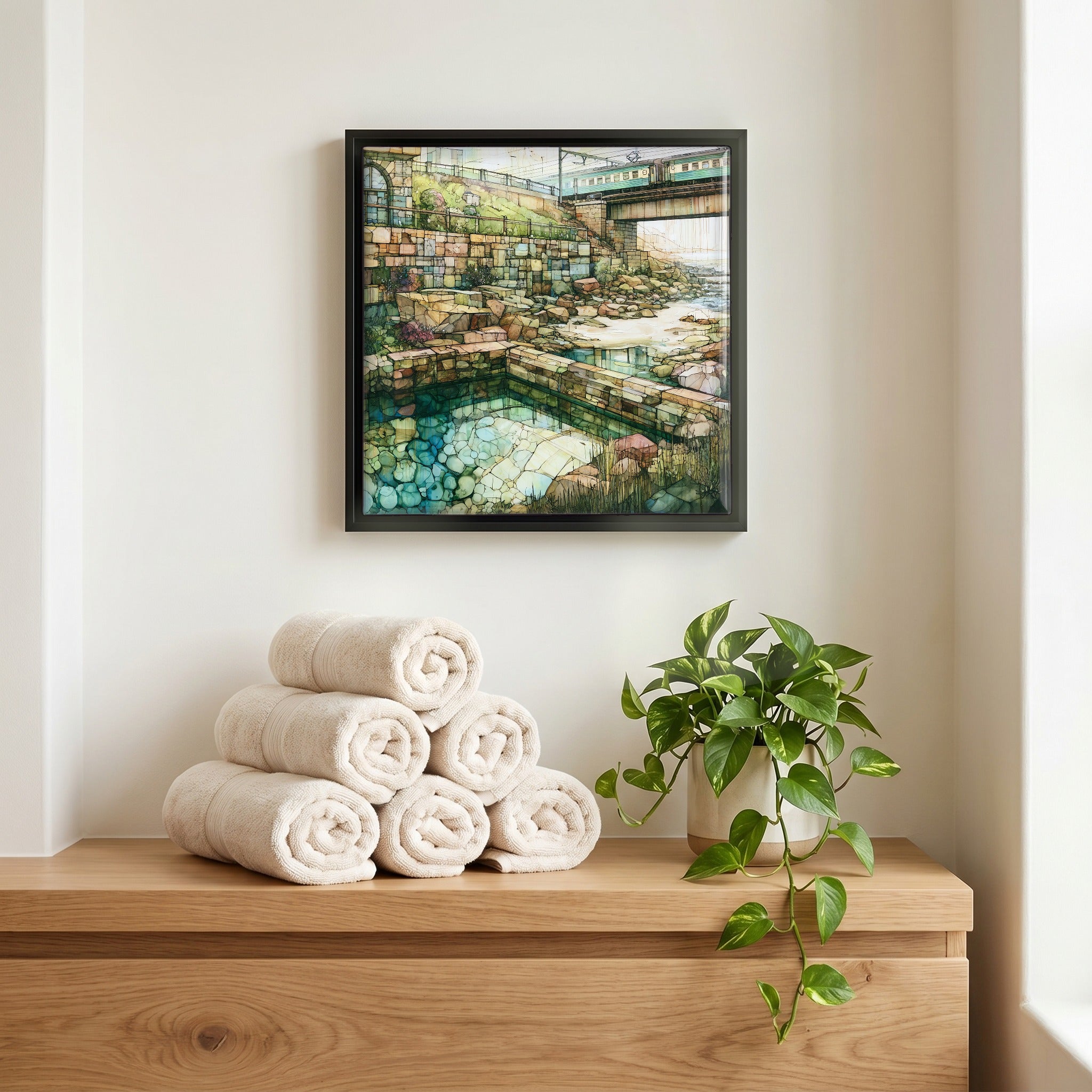 A quiet corner of the bath.