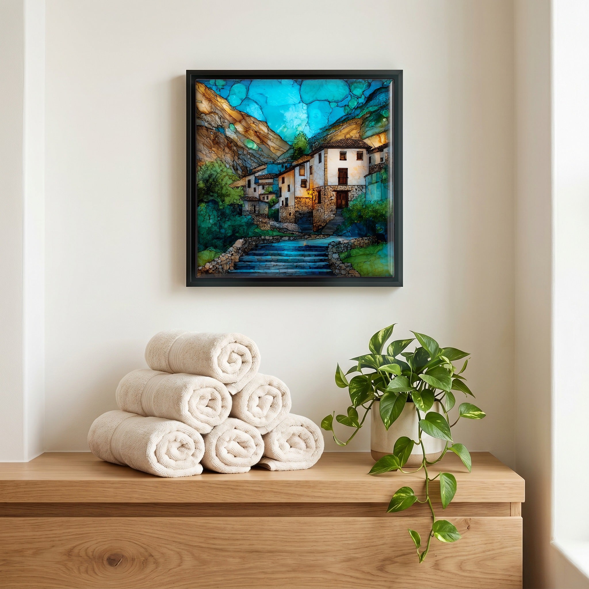 A quiet corner of the bath.