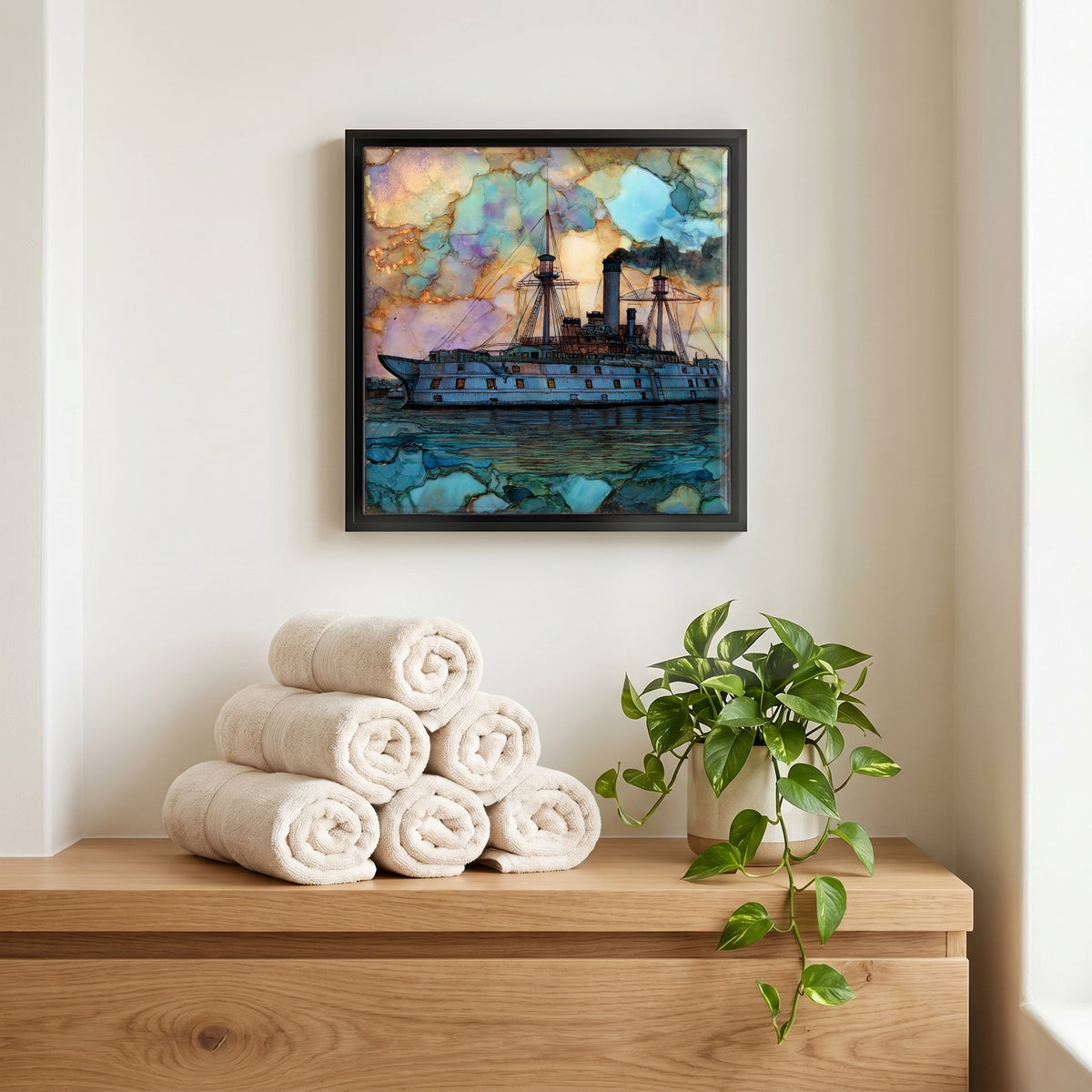 A quiet corner of the bath.