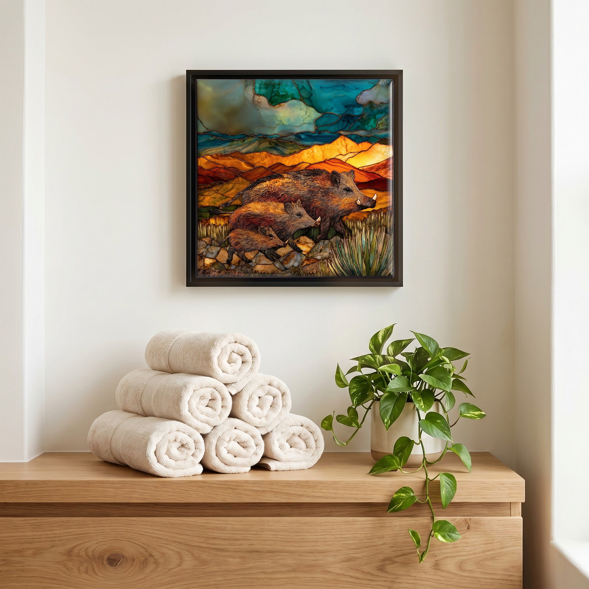 A quiet corner of the bath.