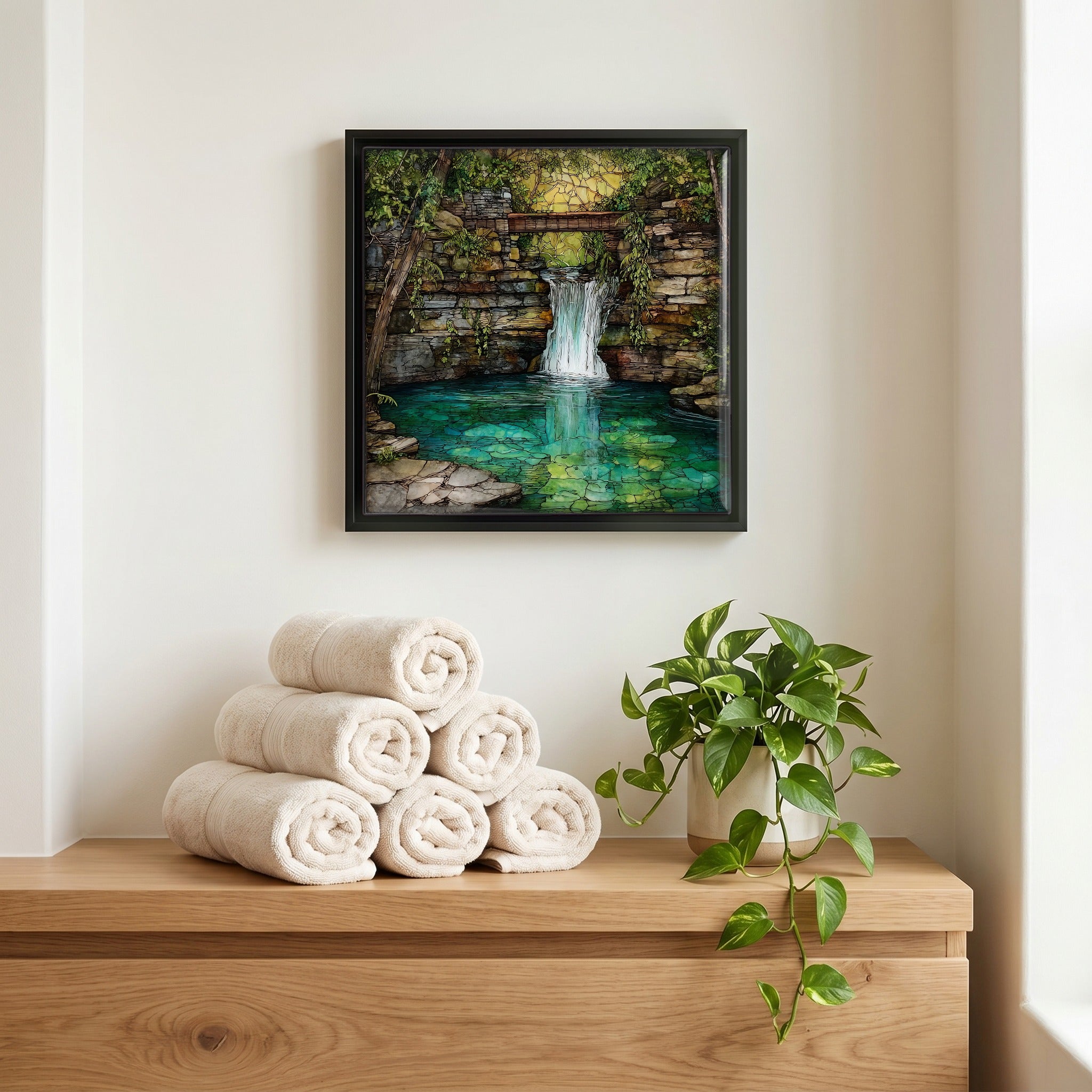 A quiet corner of the bath.