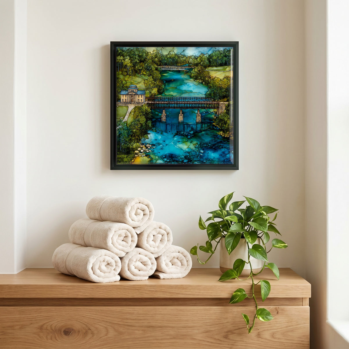 A quiet corner of the bath.