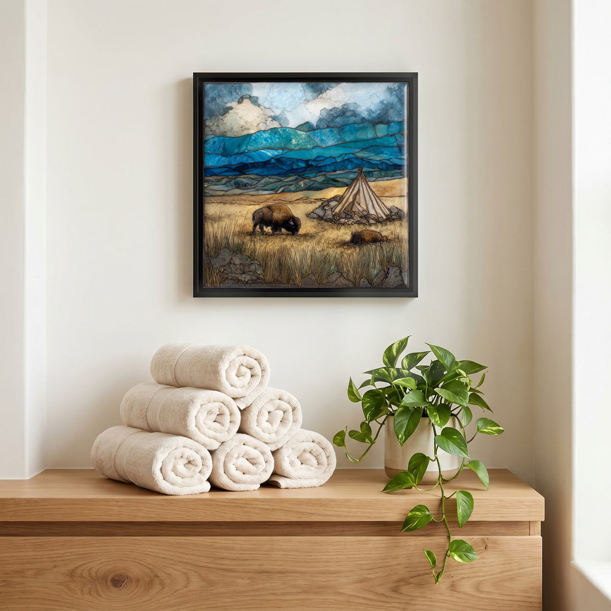 A quiet corner of the bath.