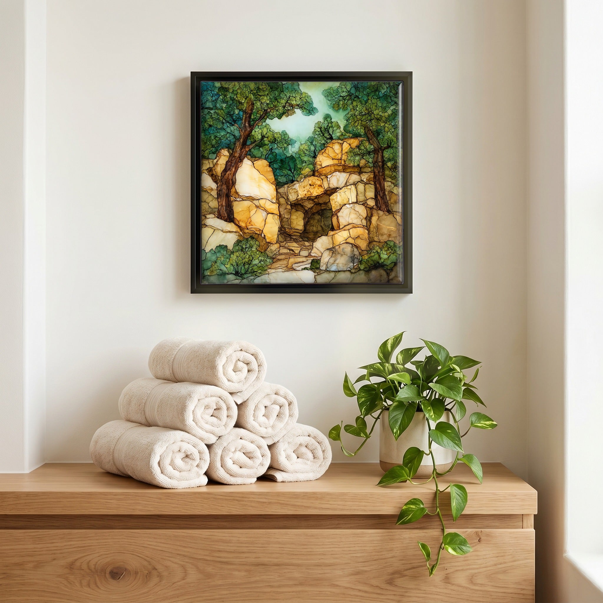 A quiet corner of the bath.