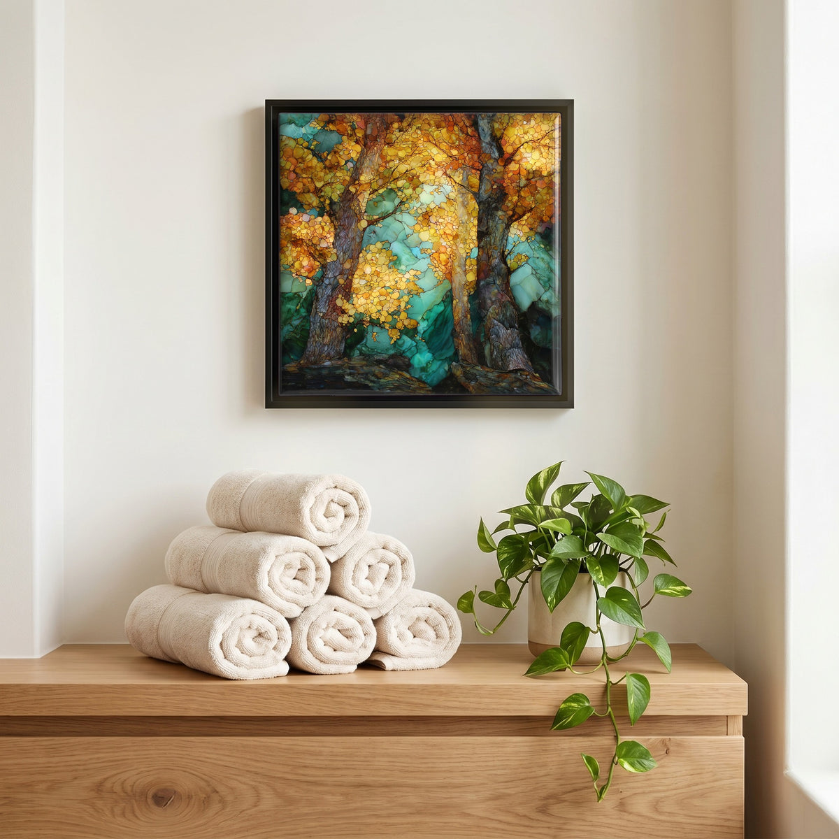A quiet corner of the bath.