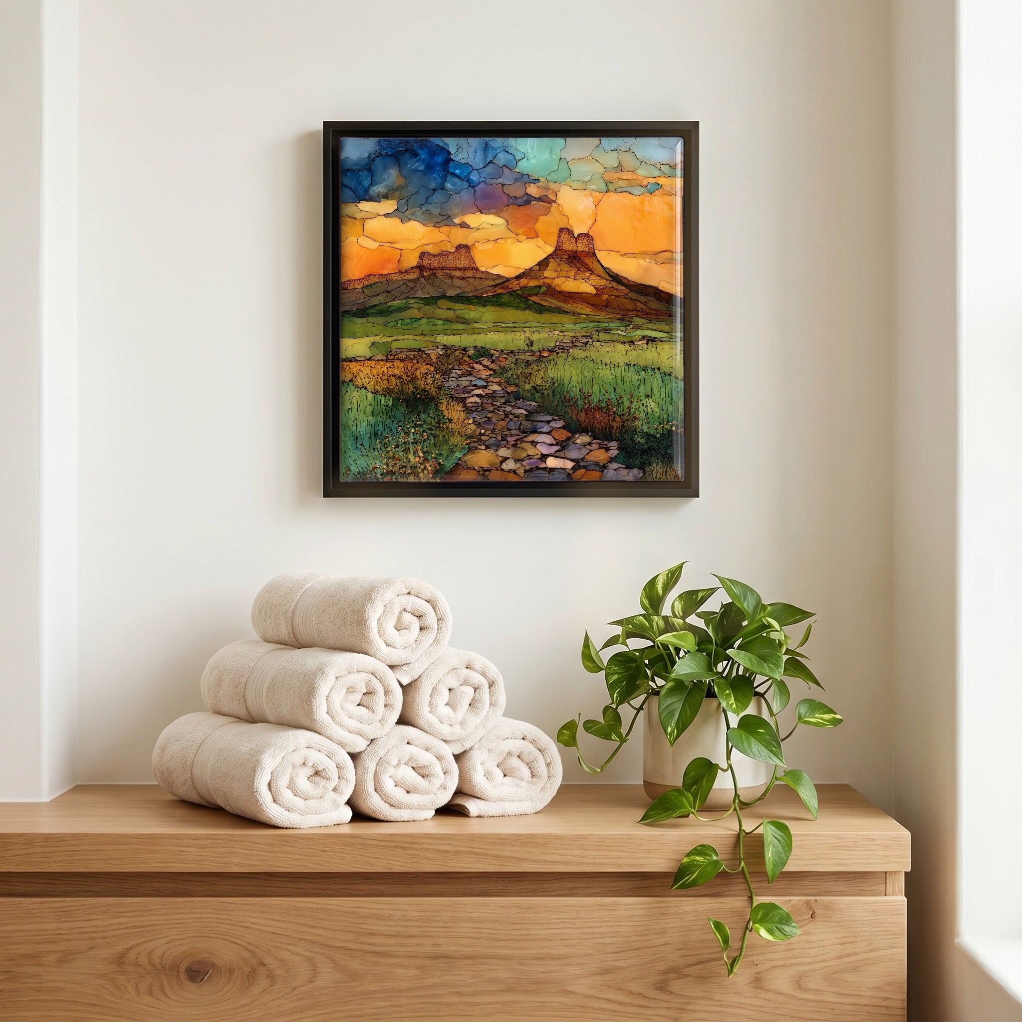 A quiet corner of the bath.