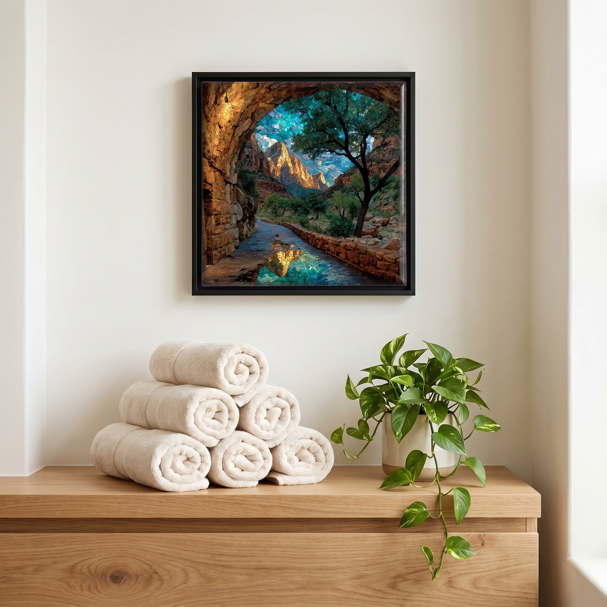 A quiet corner of the bath.