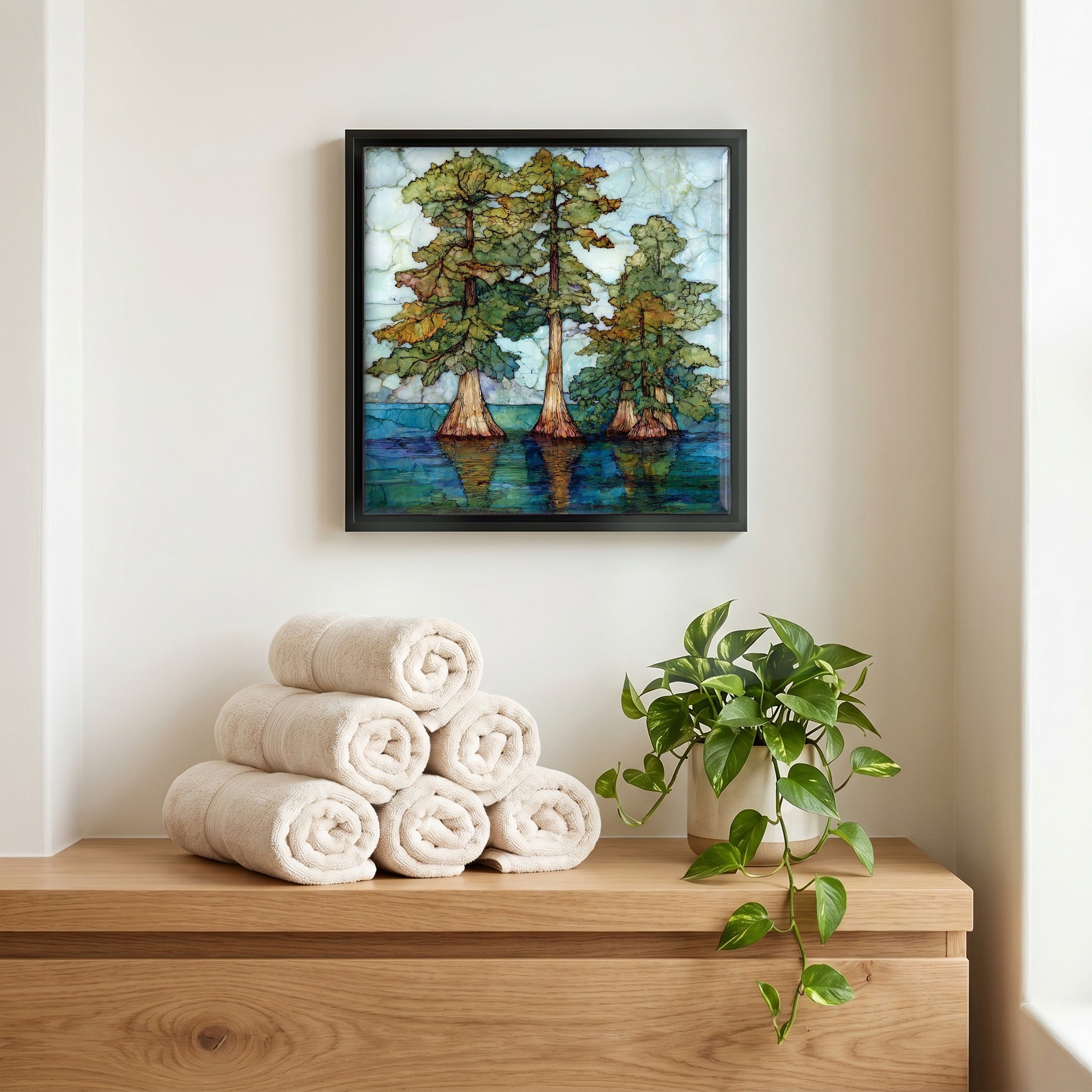 A quiet corner of the bath.