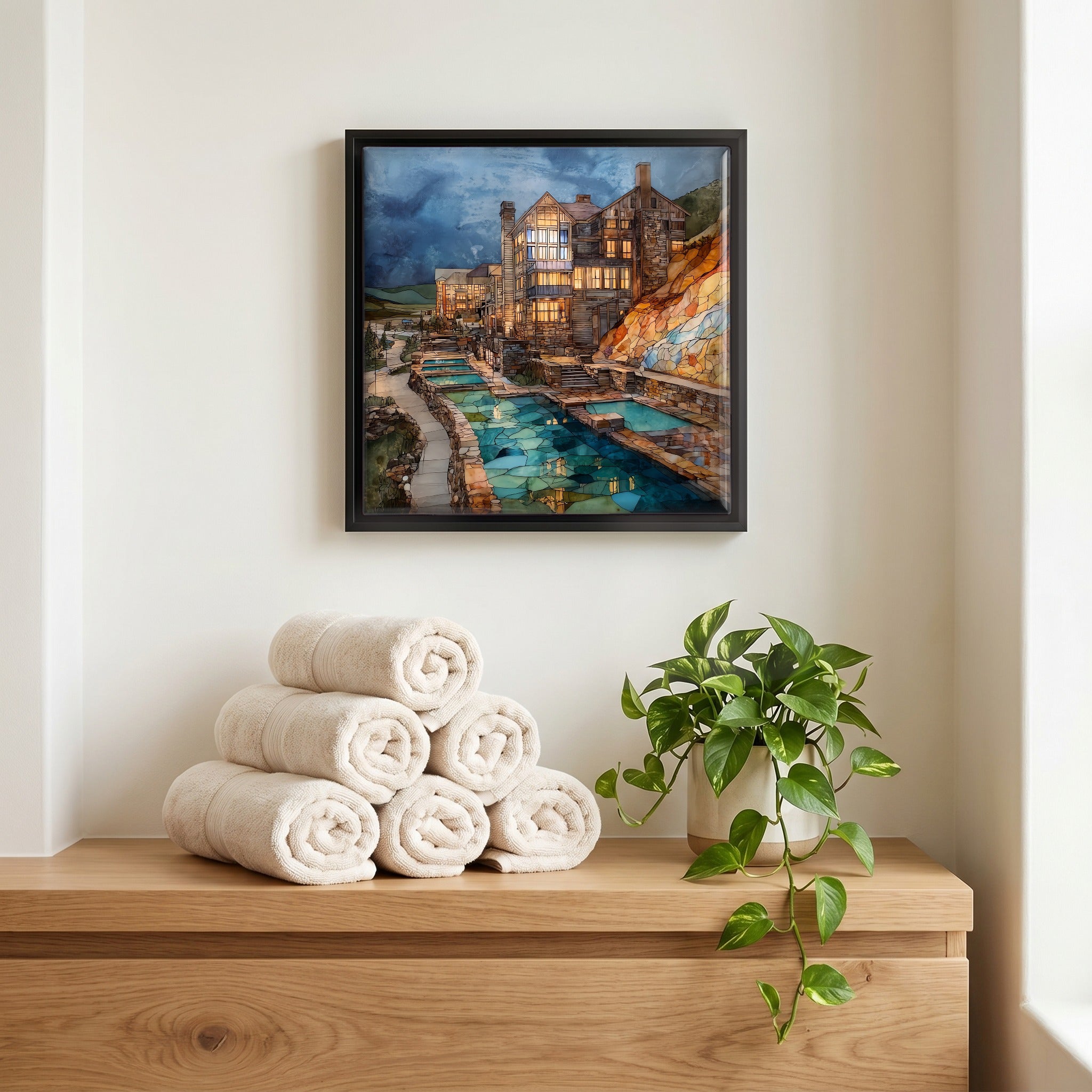 A quiet corner of the bath.