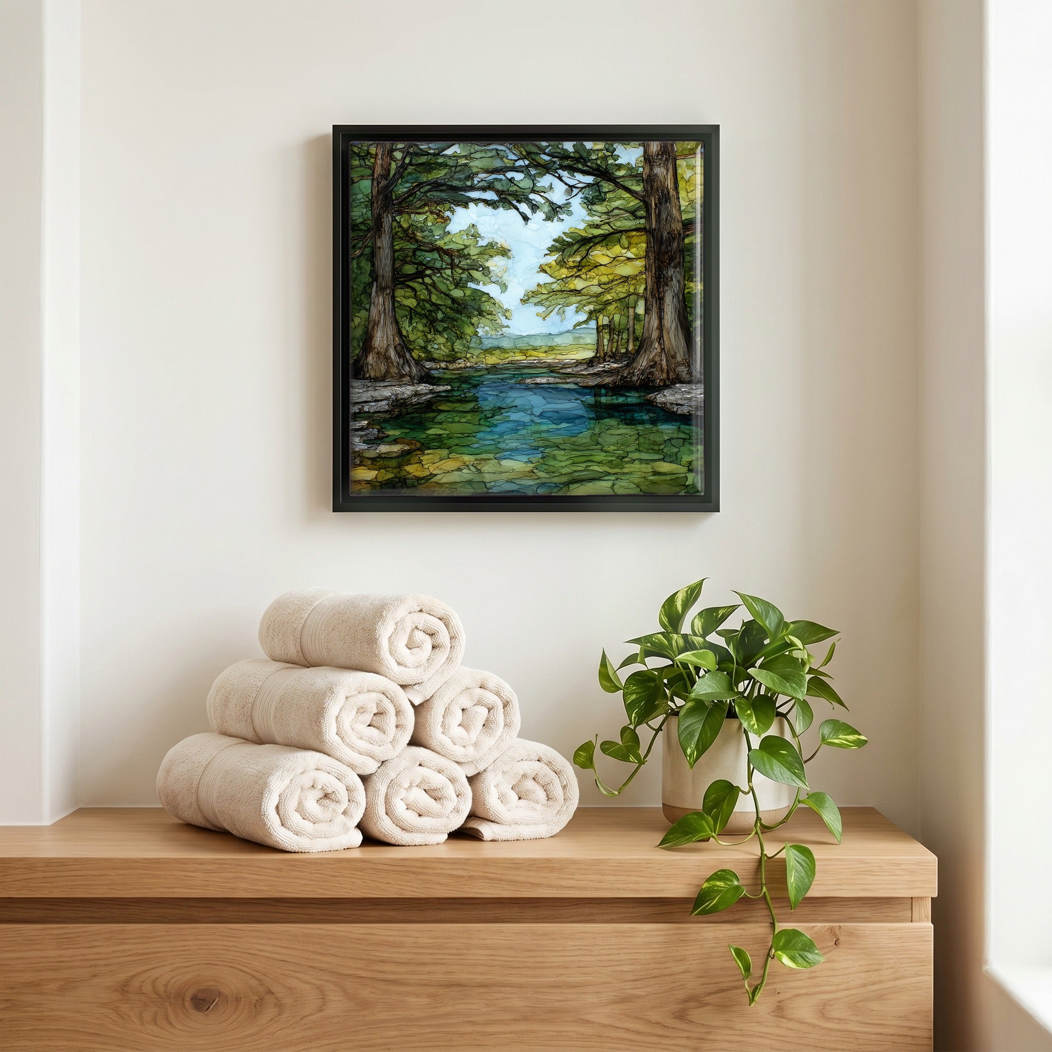 A quiet corner of the bath.