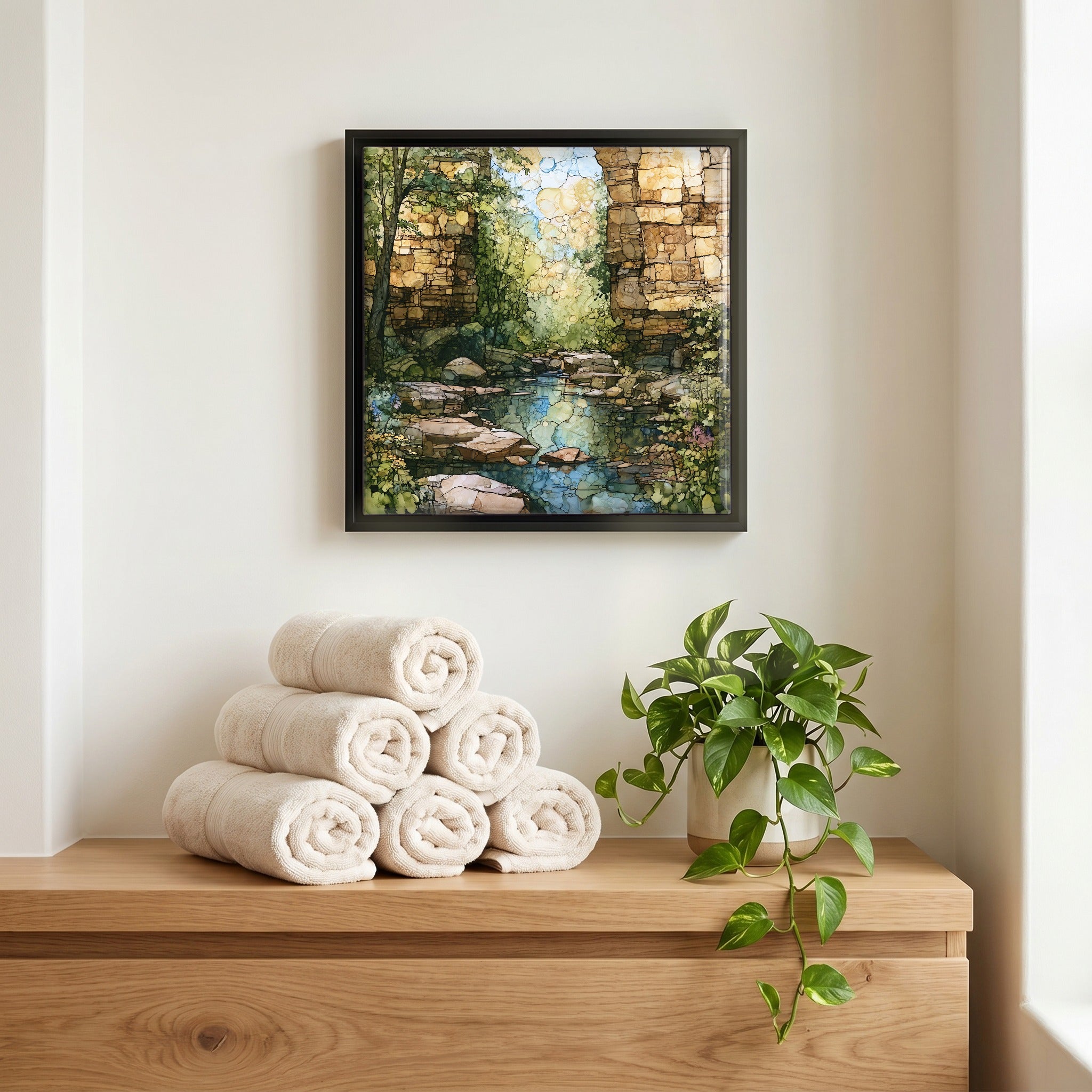 A quiet corner of the bath.