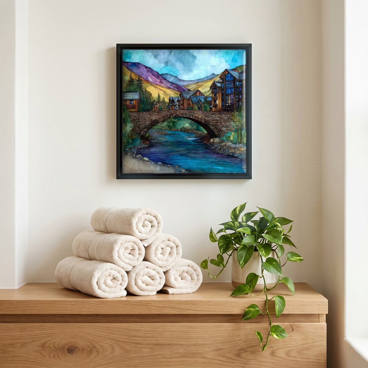 A quiet corner of the bath.