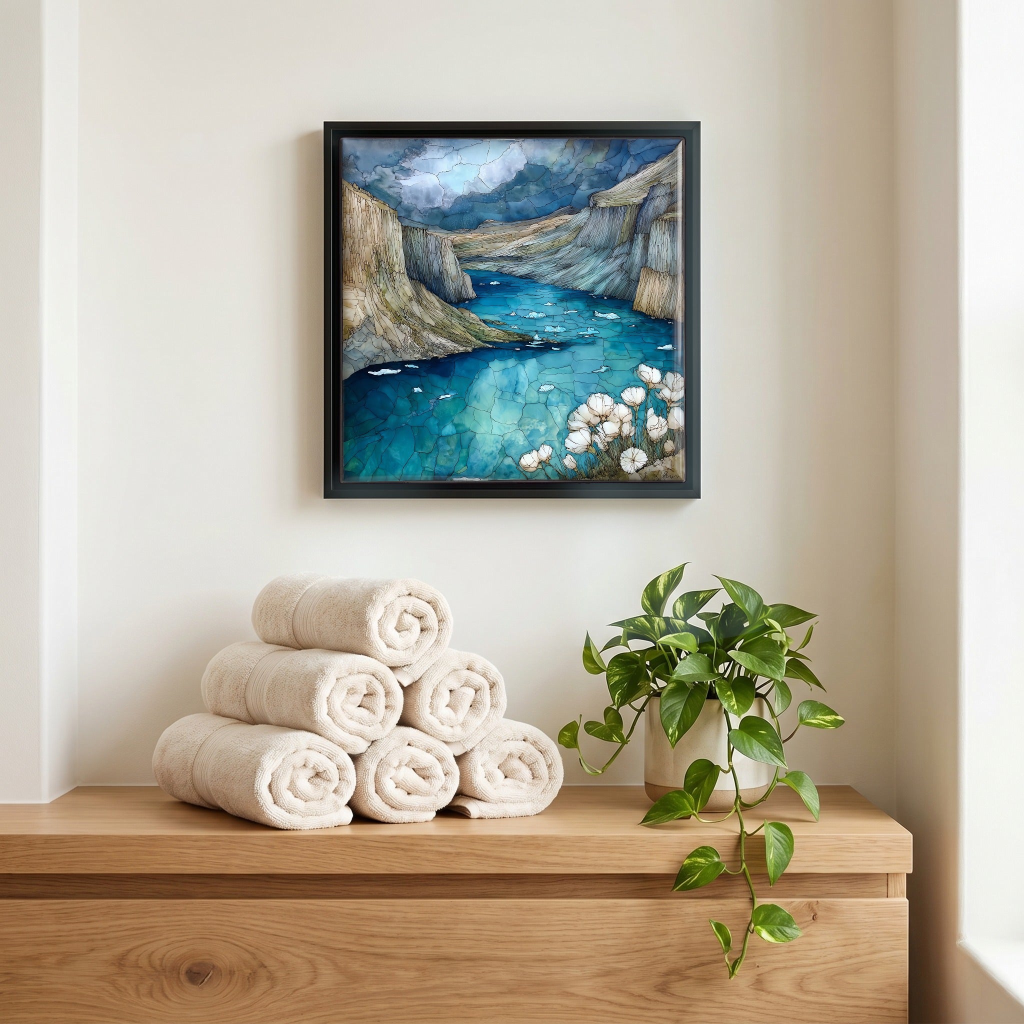 A quiet corner of the bath.