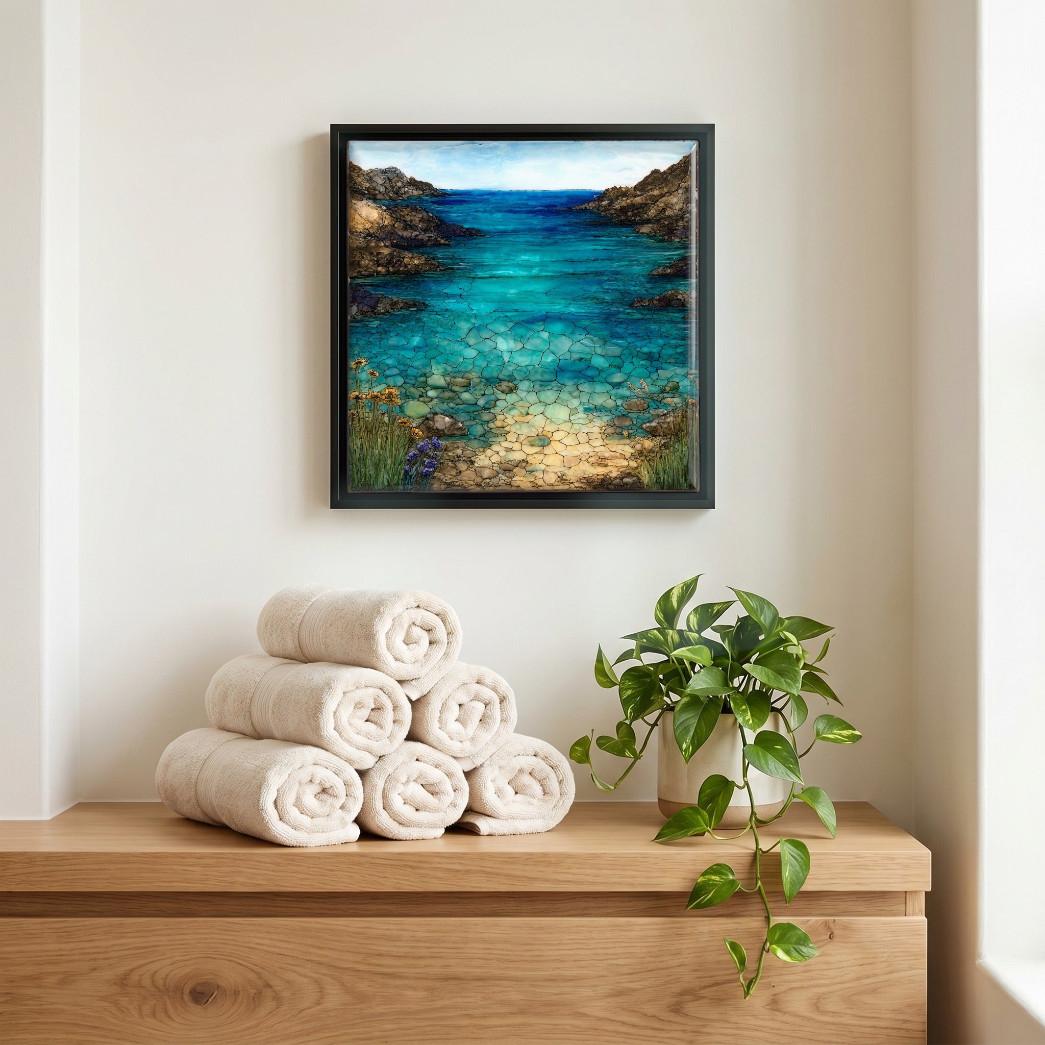 A quiet corner of the bath.