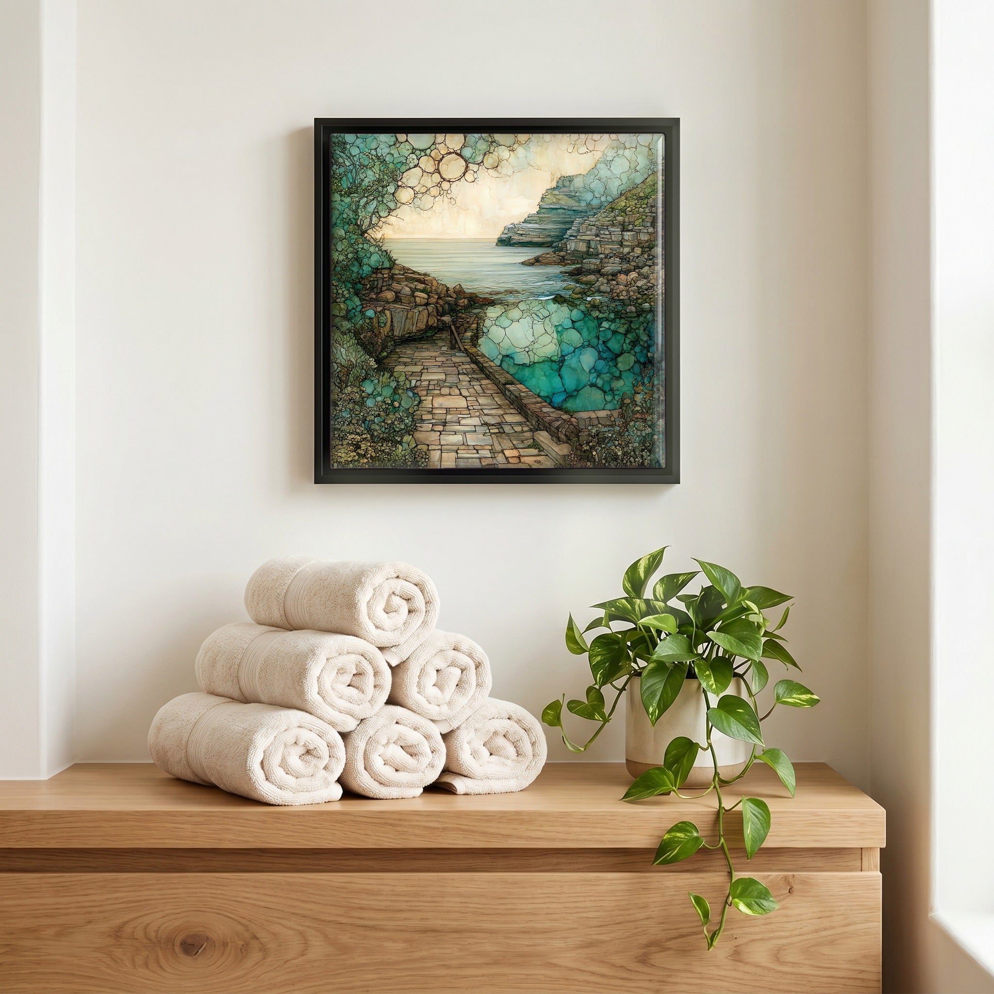 A quiet corner of the bath.