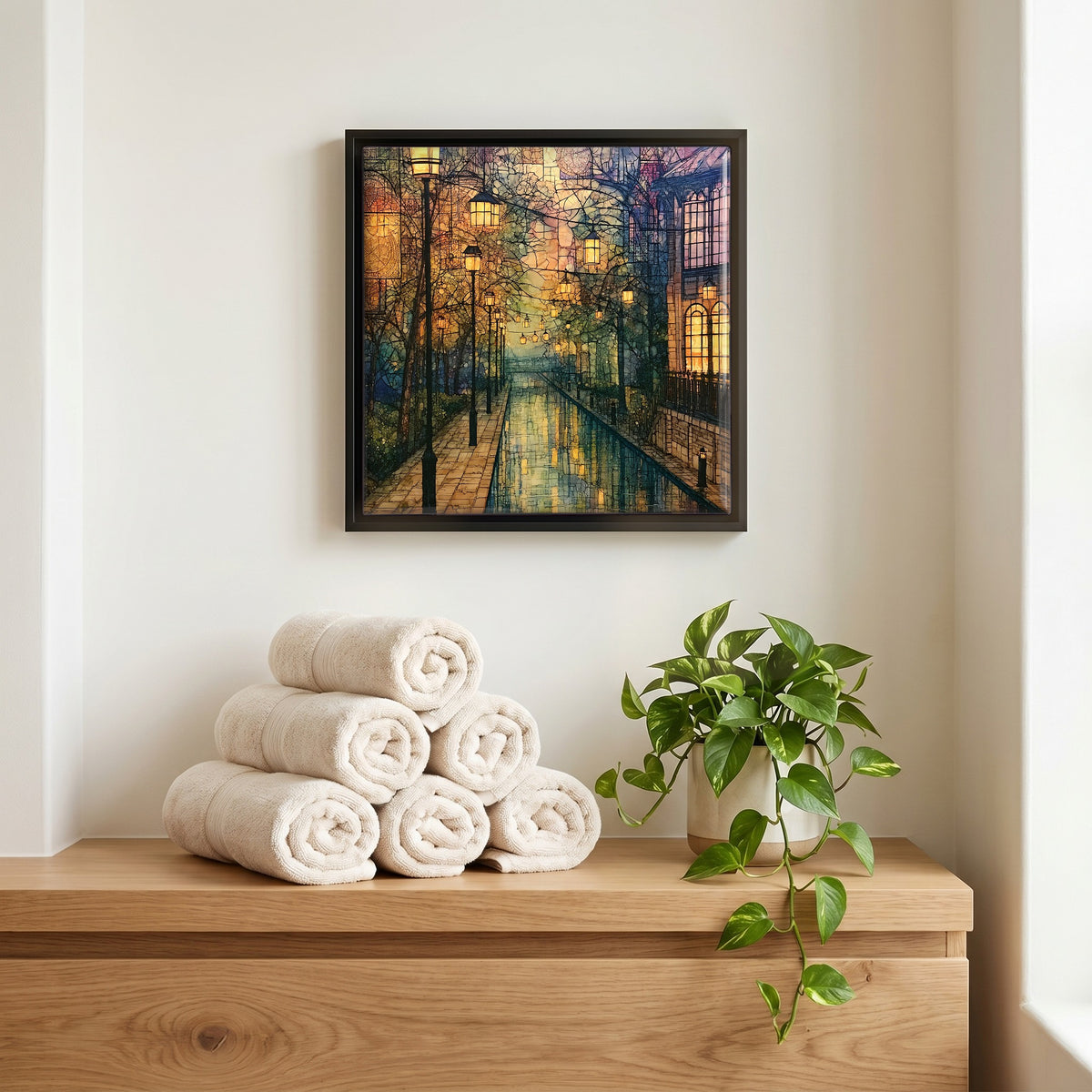 A quiet corner of the bath.