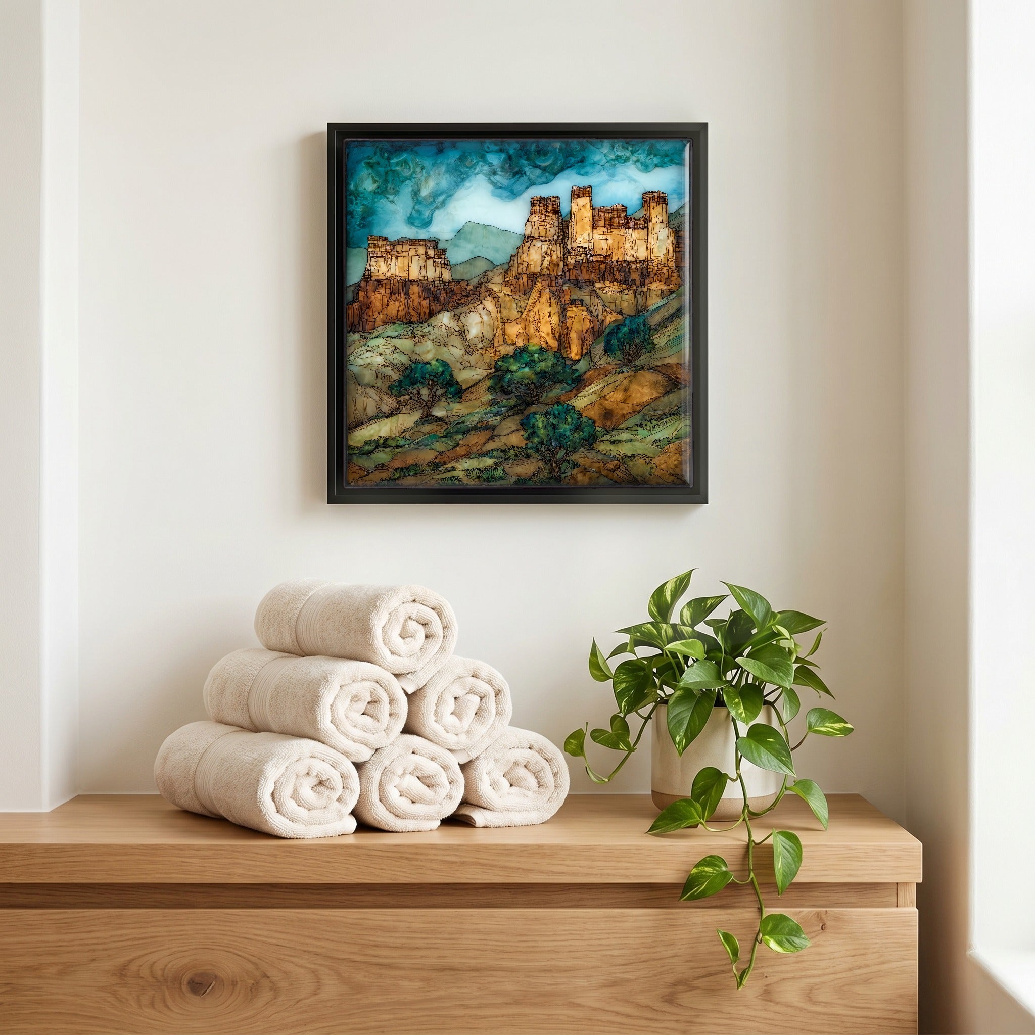A quiet corner of the bath.