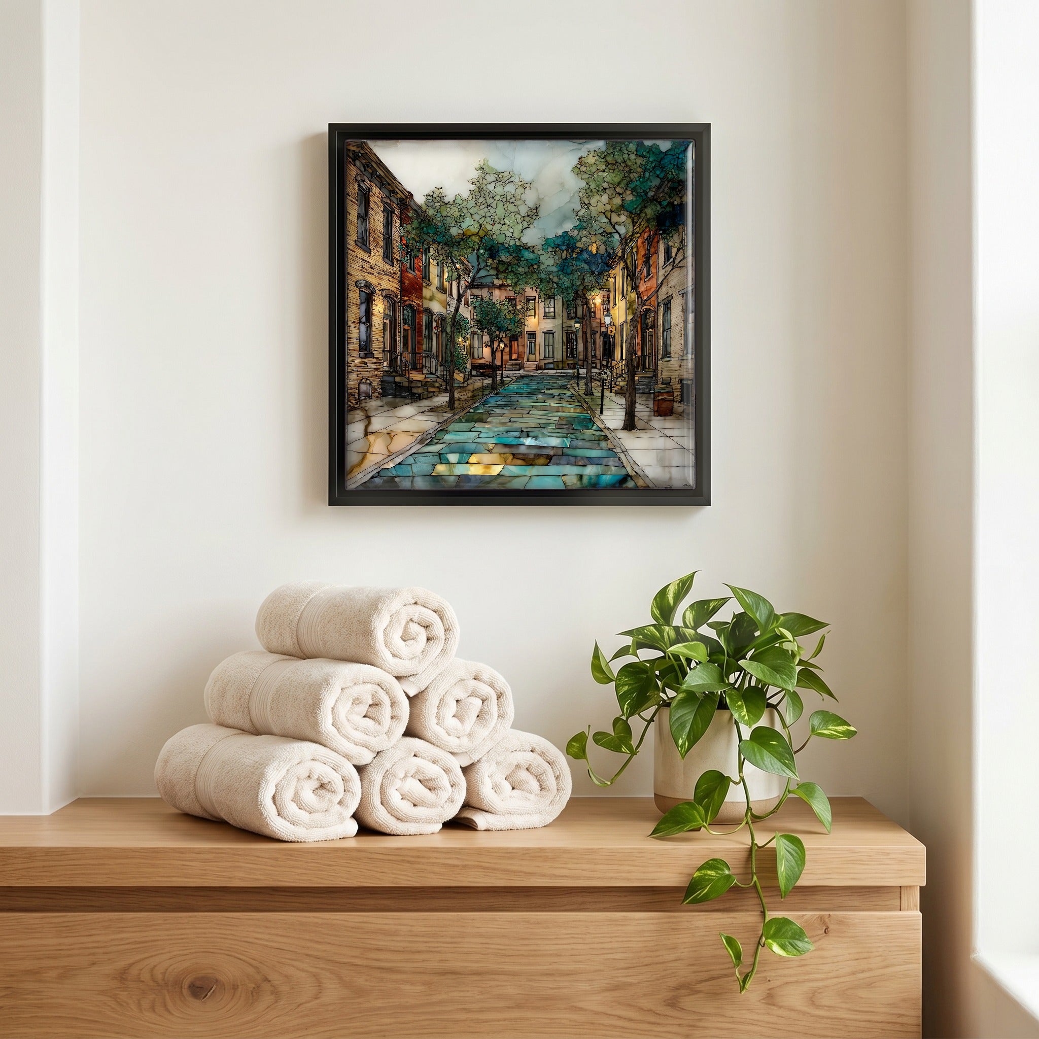 A quiet corner of the bath.