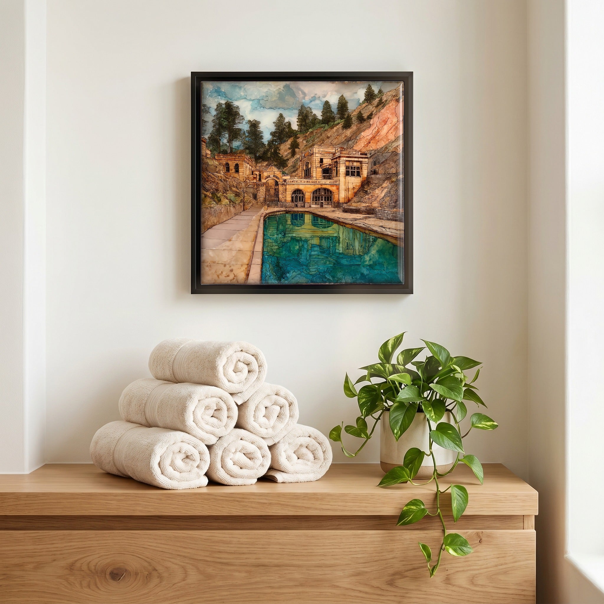 A quiet corner of the bath.