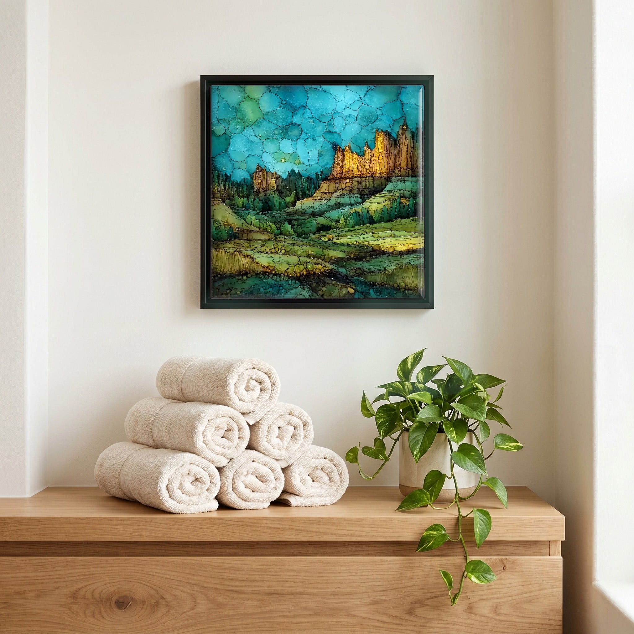 A quiet corner of the bath.