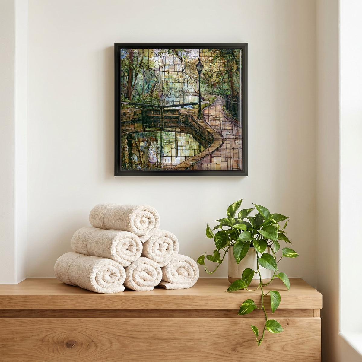 A quiet corner of the bath.