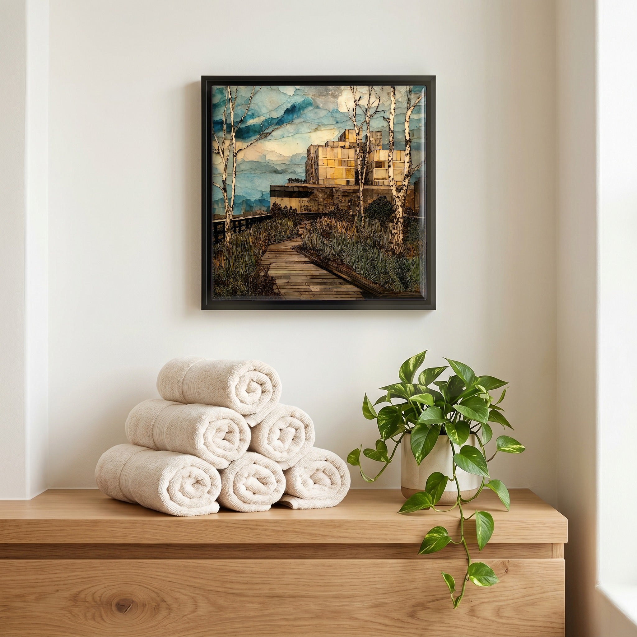 A quiet corner of the bath.