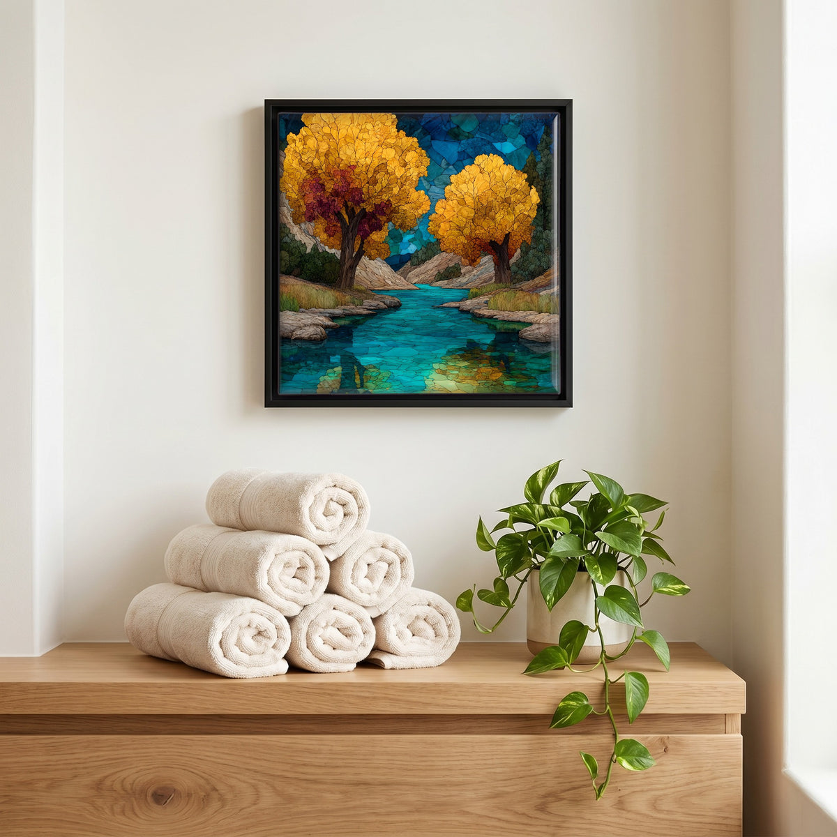 A quiet corner of the bath.