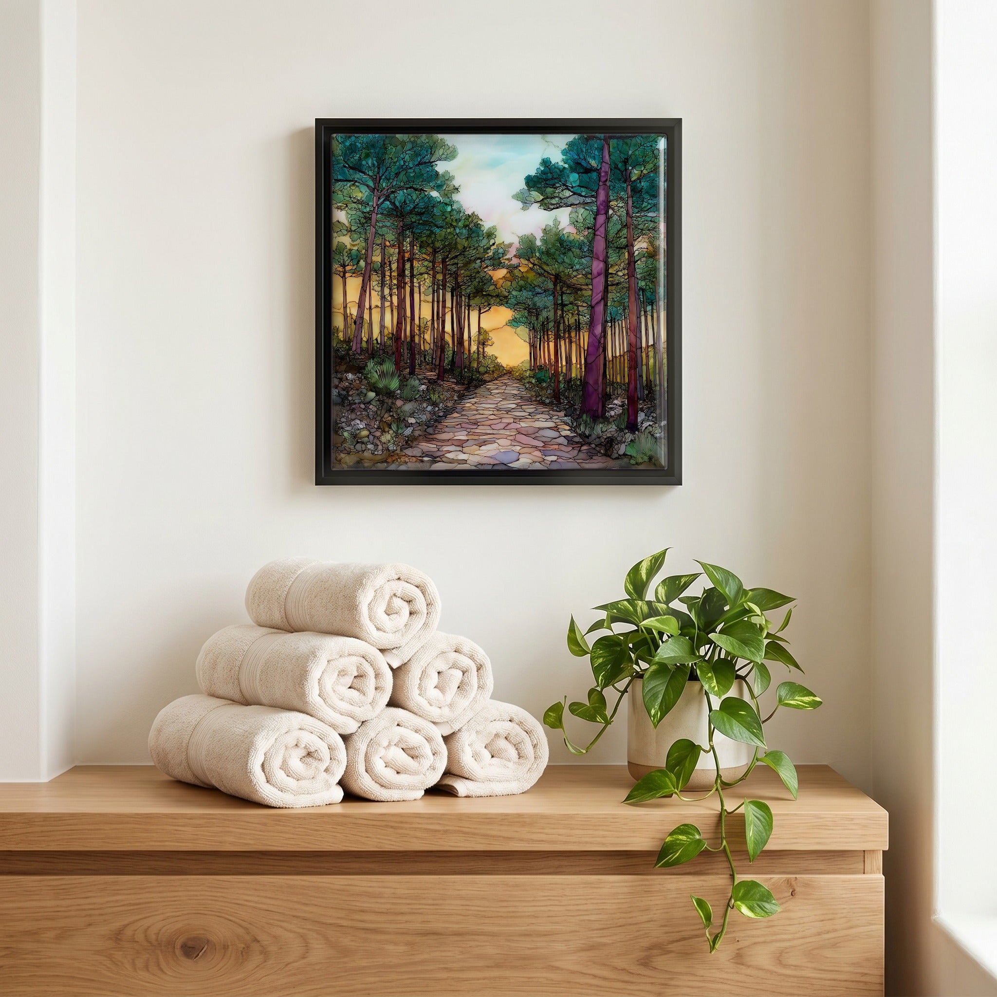 A quiet corner of the bath.