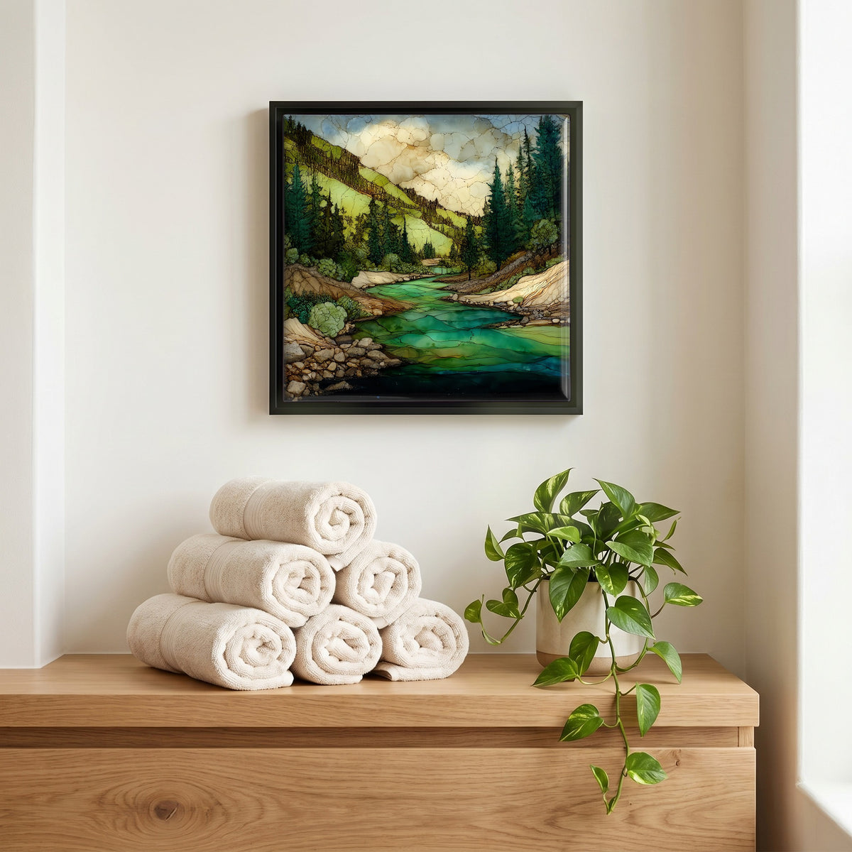 A quiet corner of the bath.