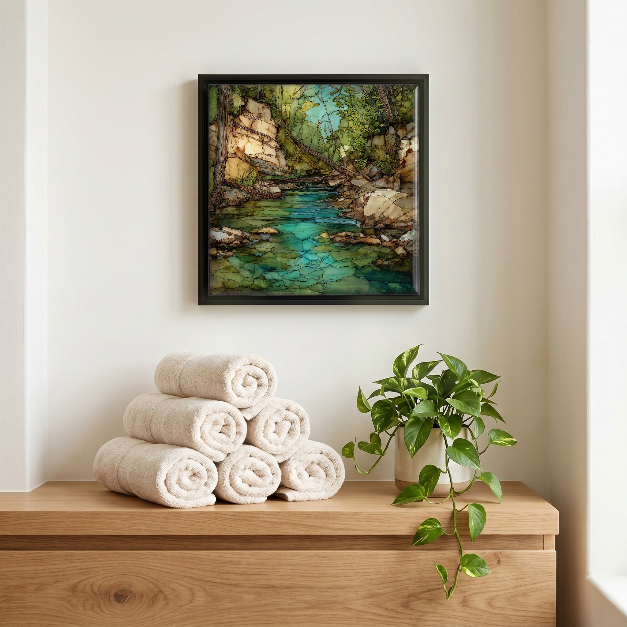 A quiet corner of the bath.