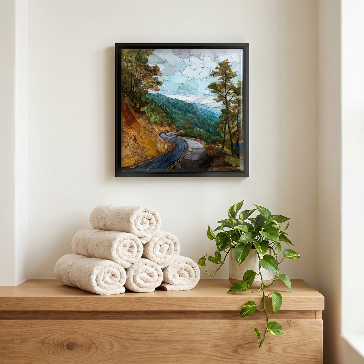 A quiet corner of the bath.
