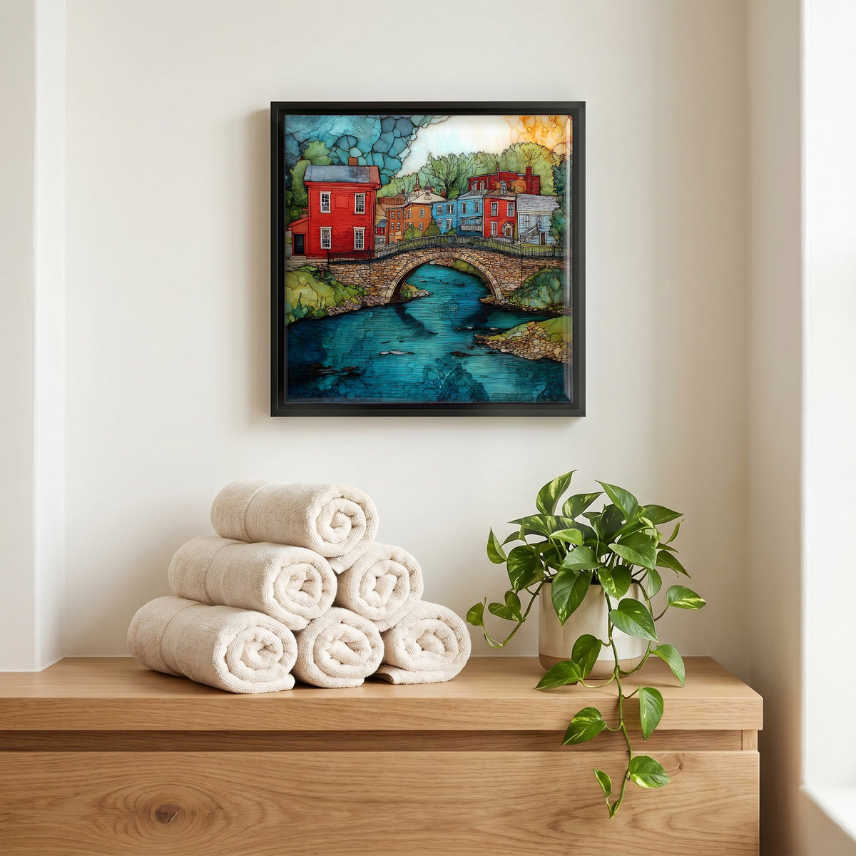 A quiet corner of the bath.