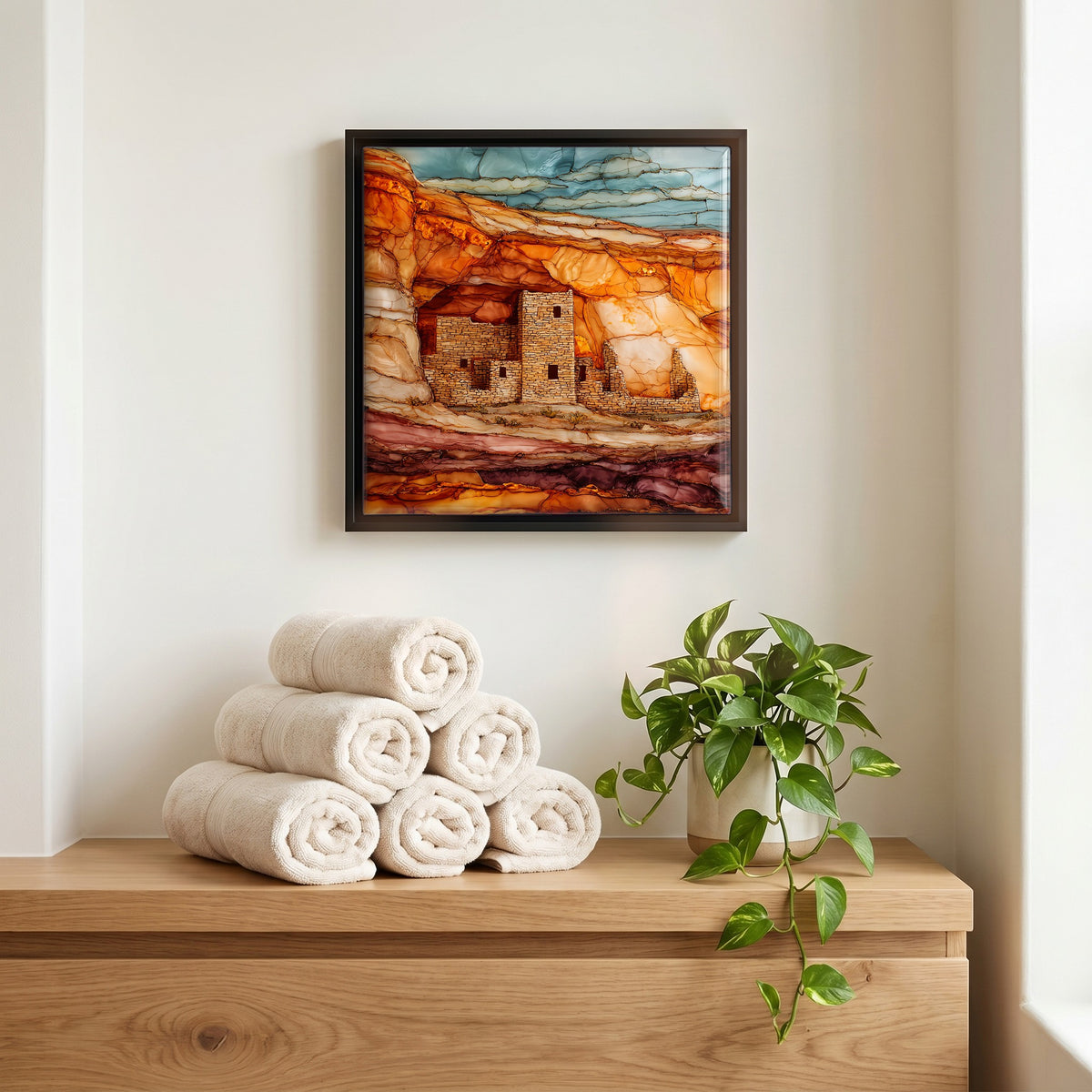 A quiet corner of the bath.