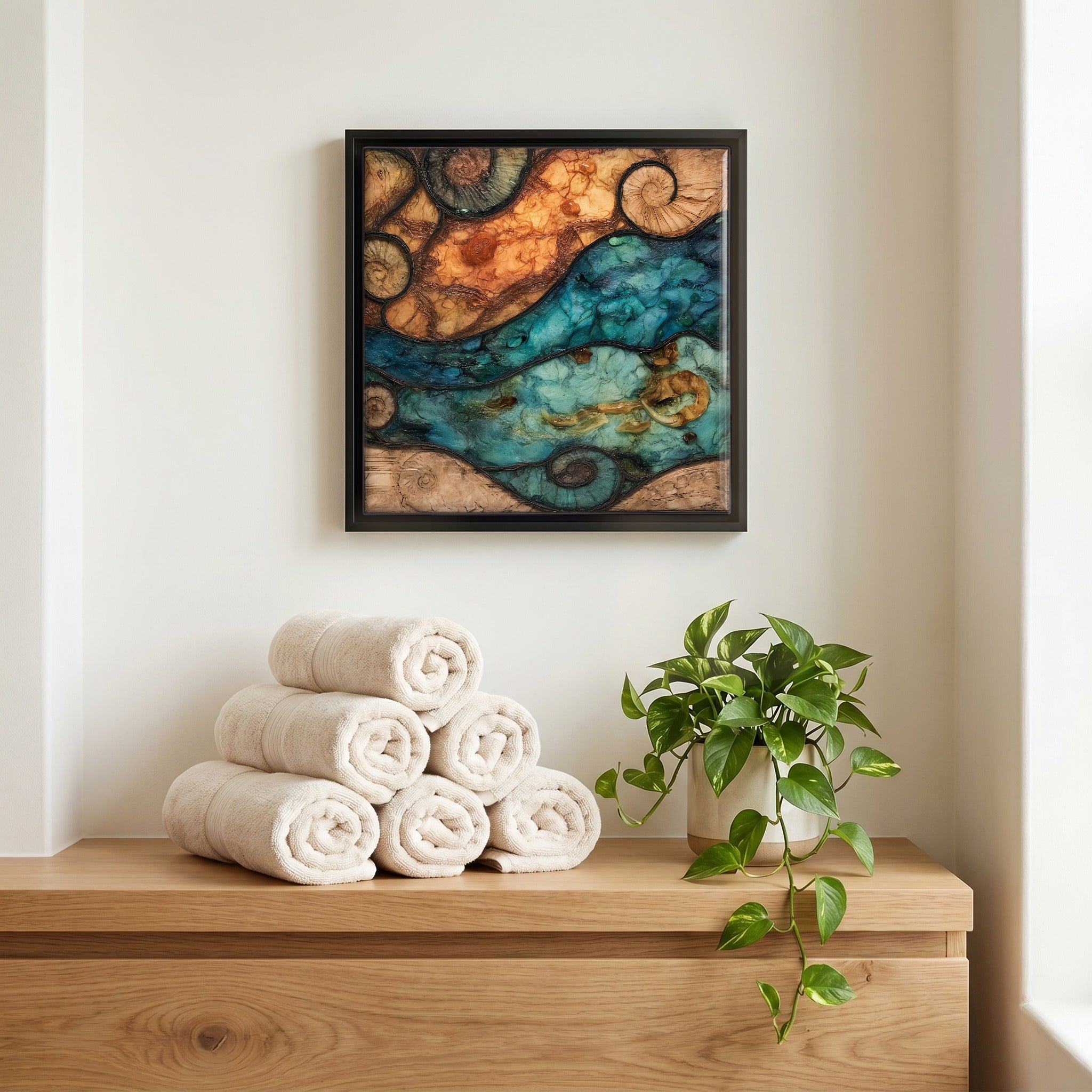 A quiet corner of the bath.