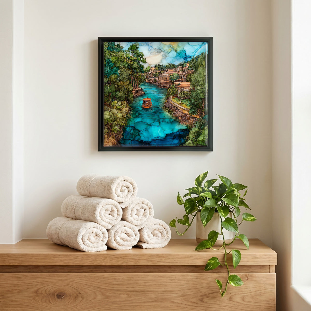 A quiet corner of the bath.