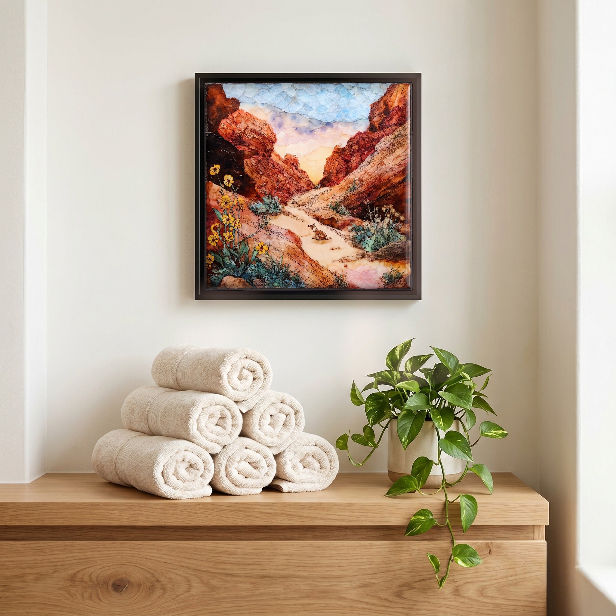 A quiet corner of the bath.