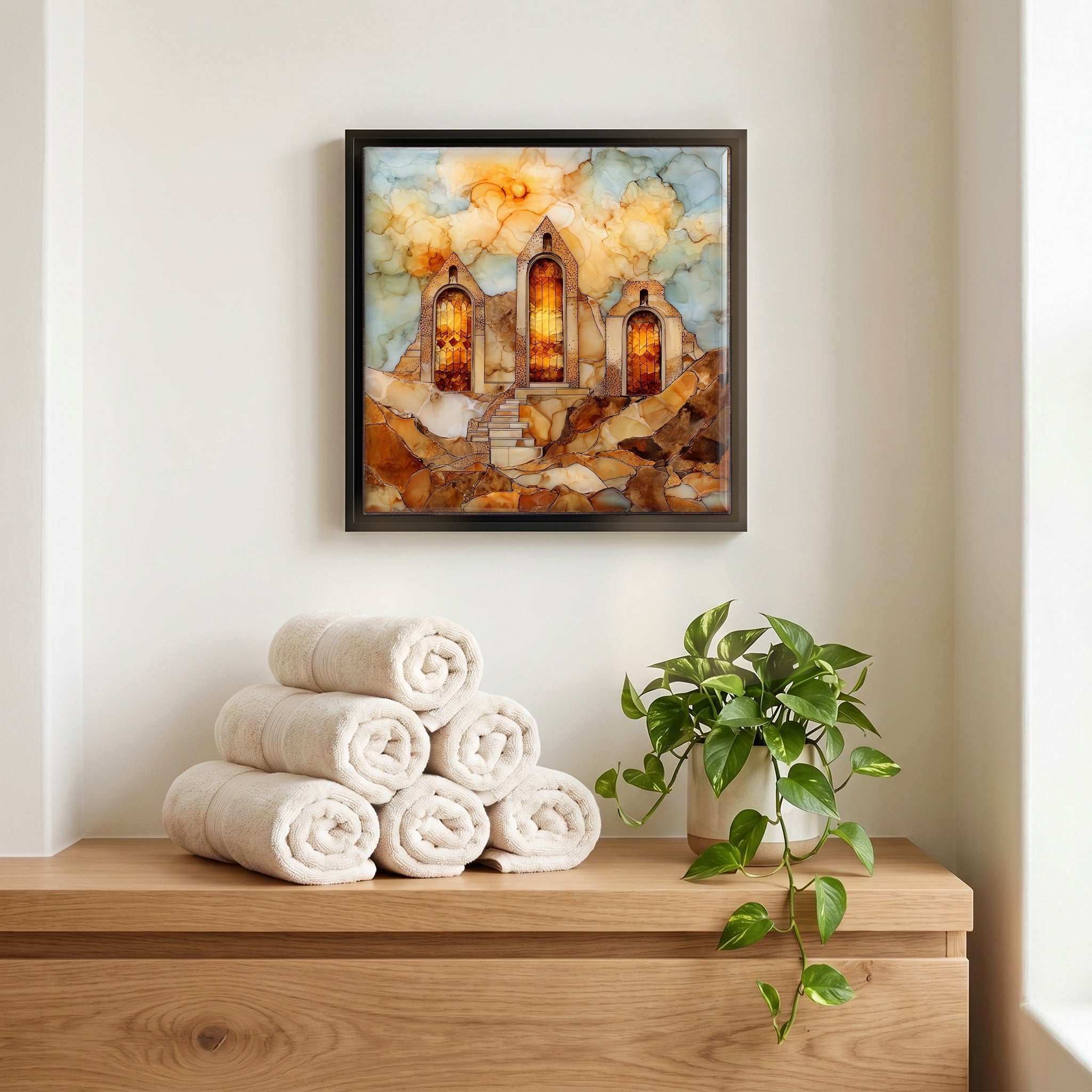 A quiet corner of the bath.