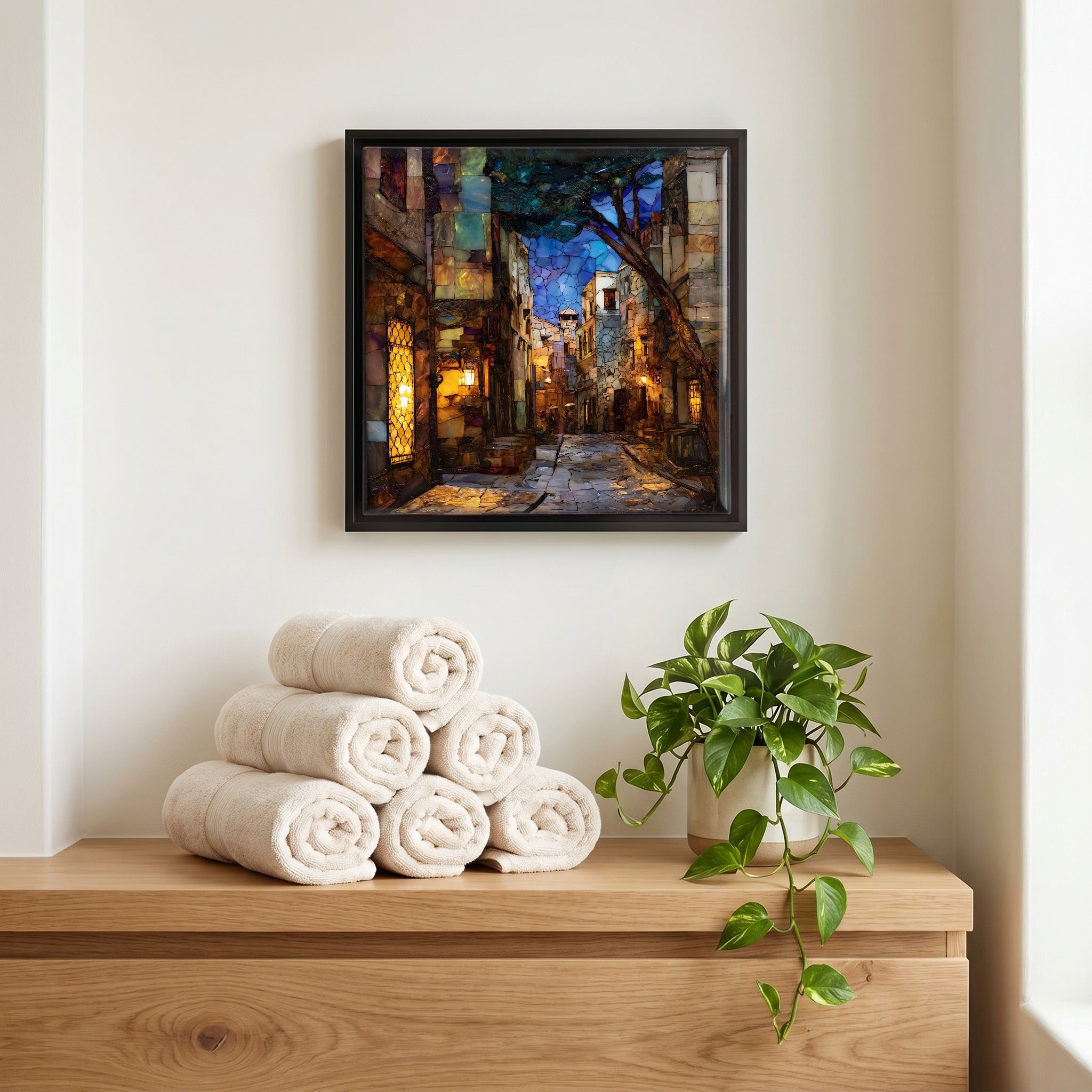 A quiet corner of the bath.