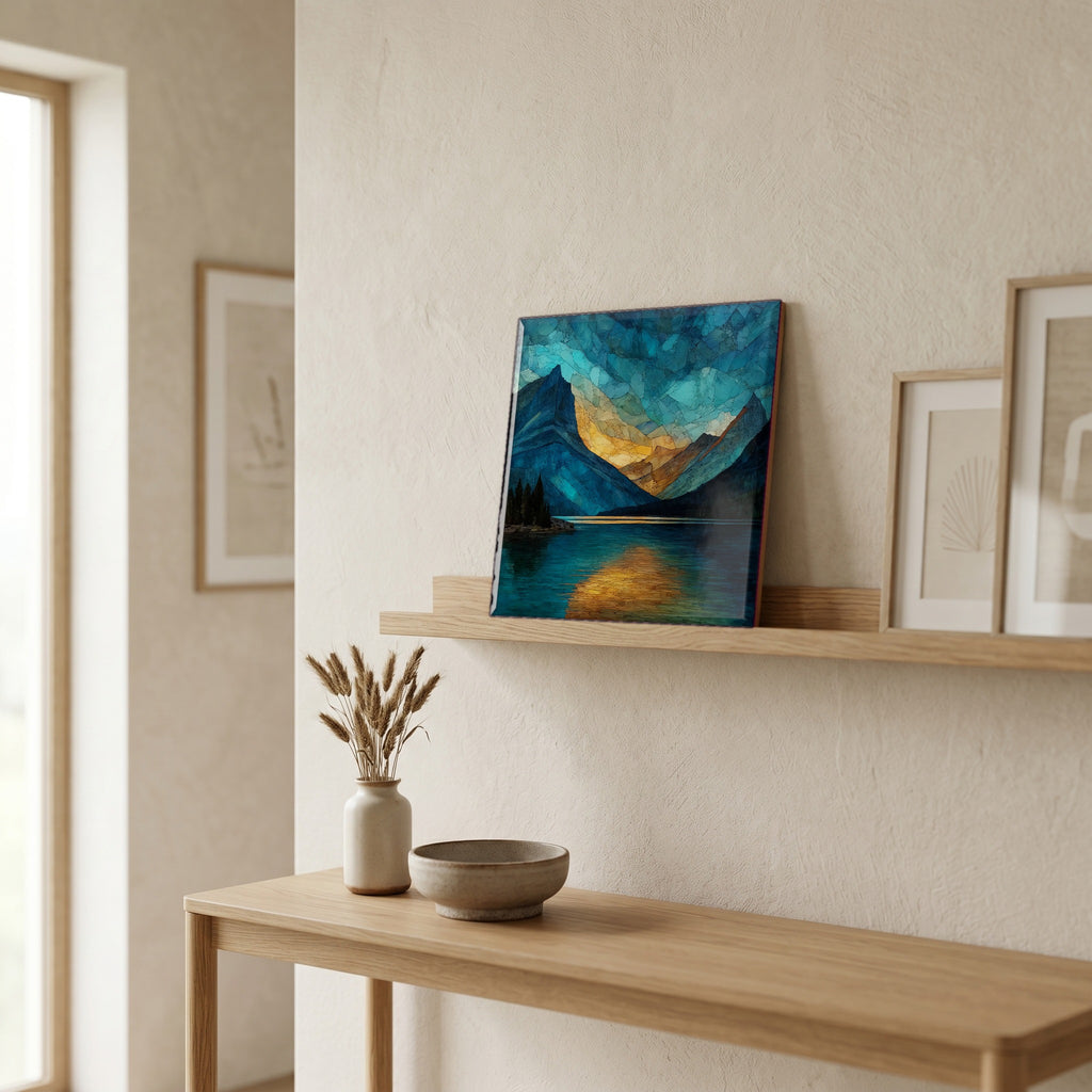 In the entryway, first thing you see.