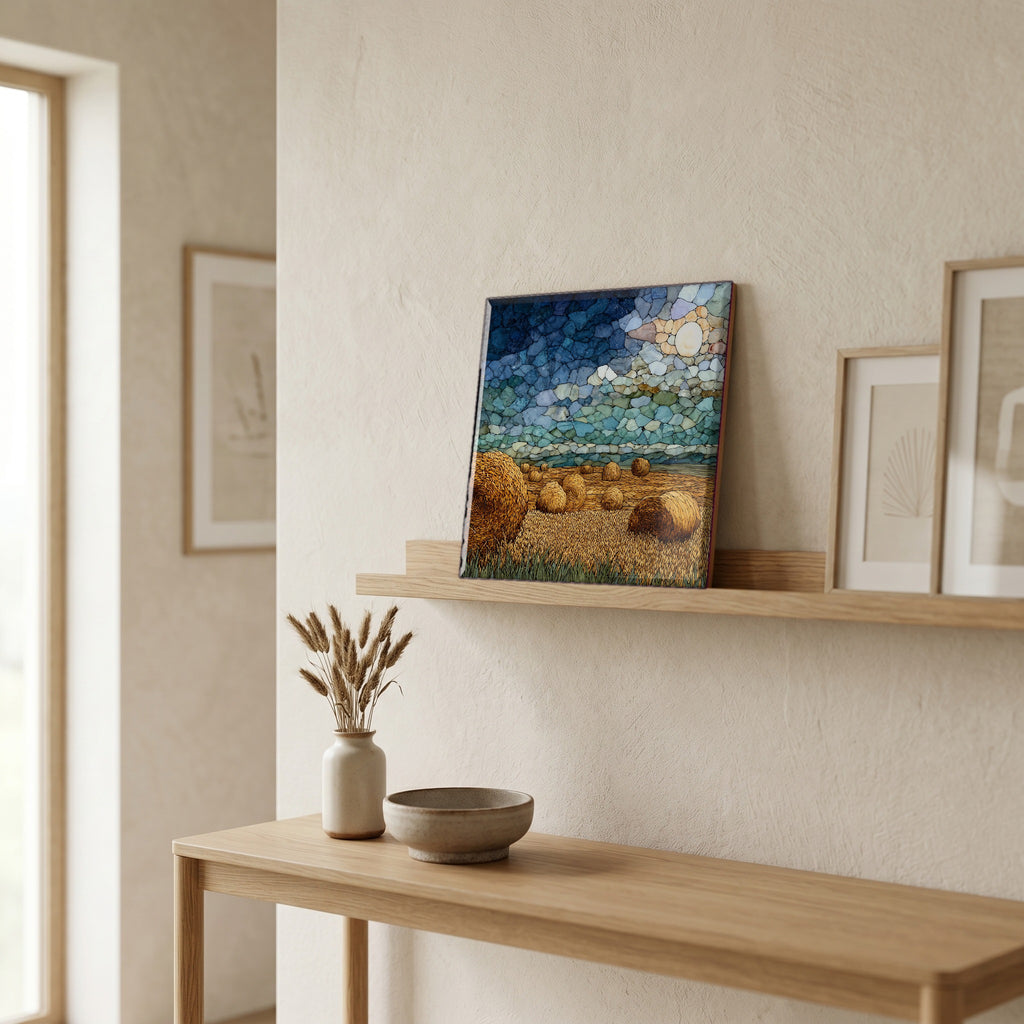 In the entryway, first thing you see.