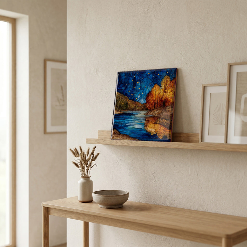 In the entryway, first thing you see.