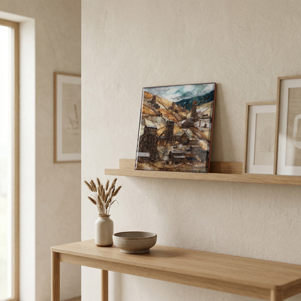 In the entryway, first thing you see.