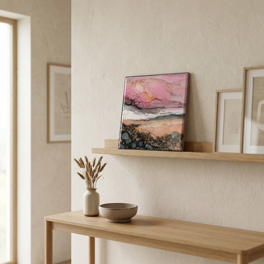 In the entryway, first thing you see.