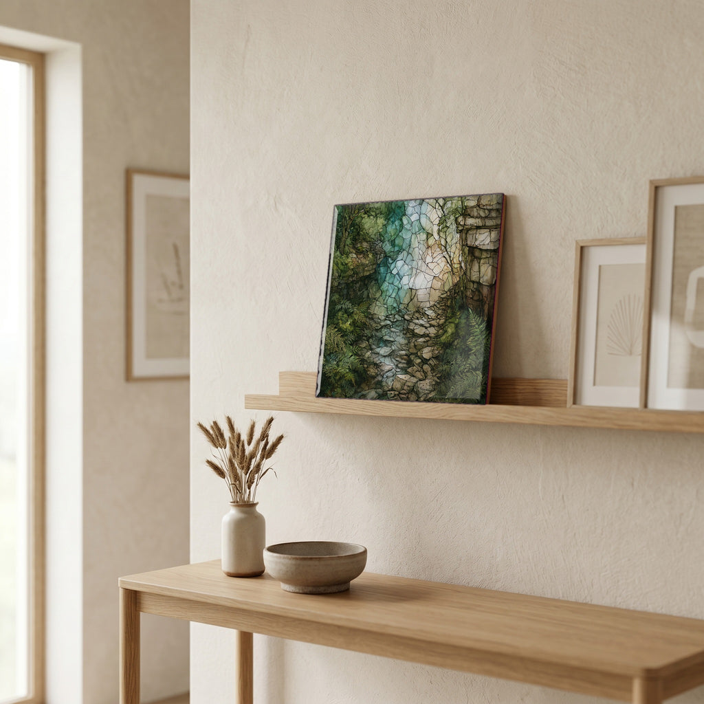 In the entryway, first thing you see.