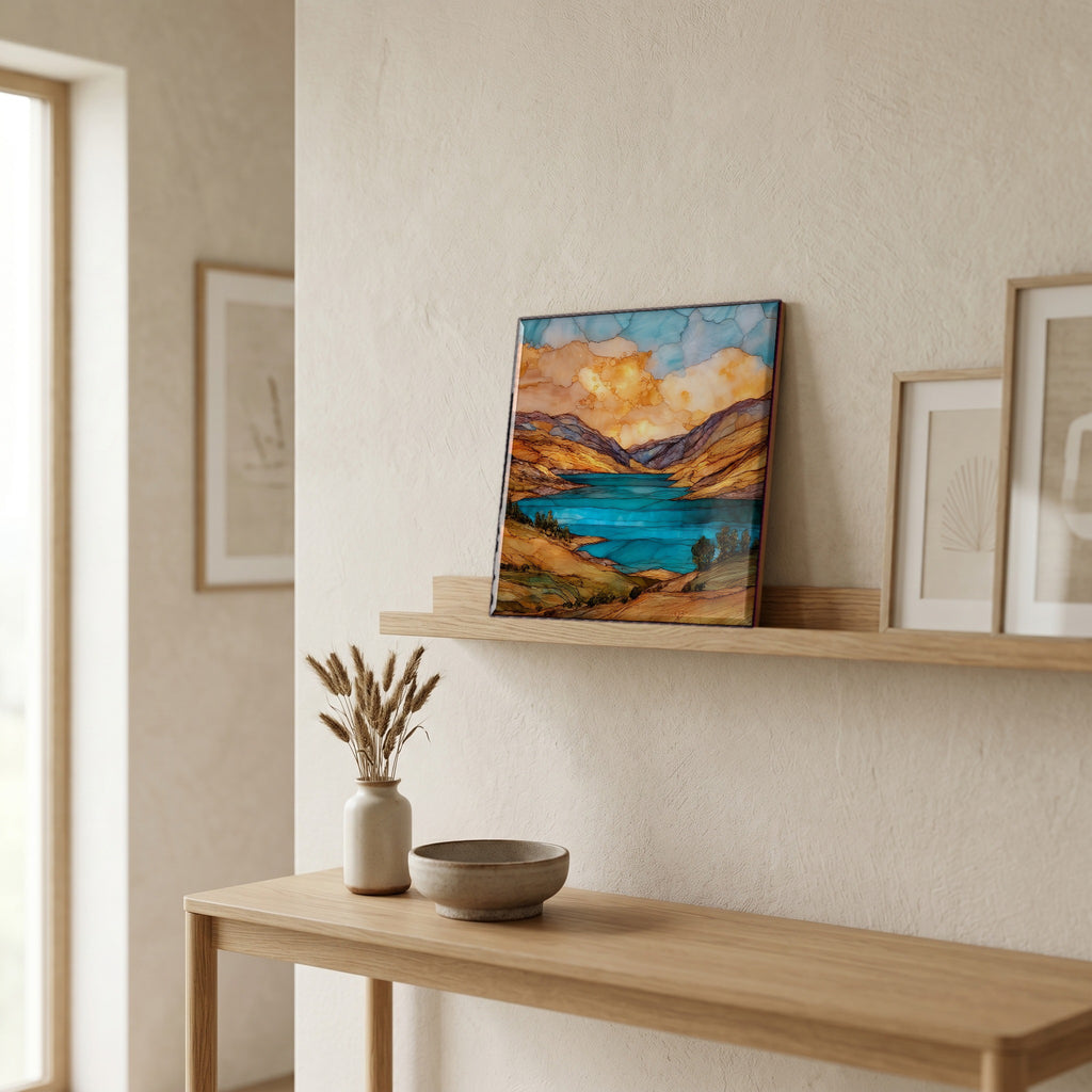 In the entryway, first thing you see.