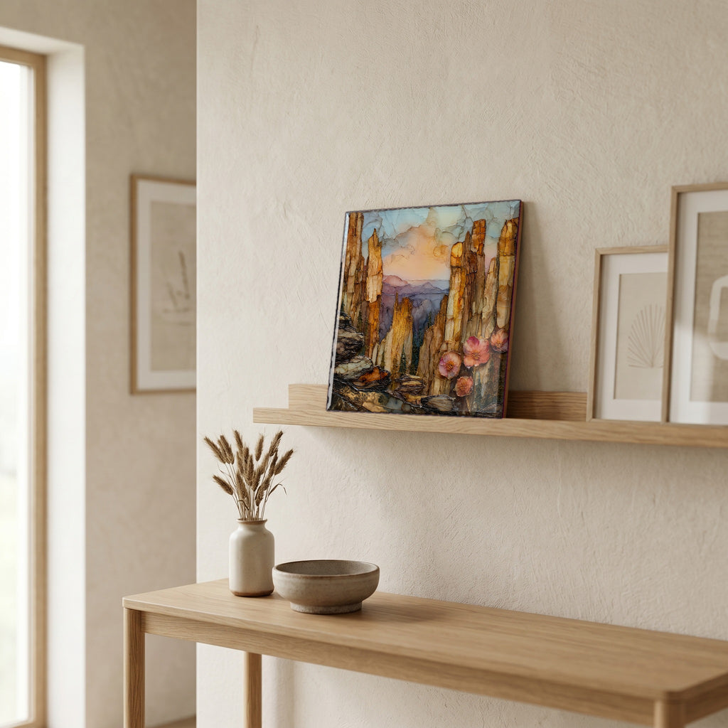 In the entryway, first thing you see.